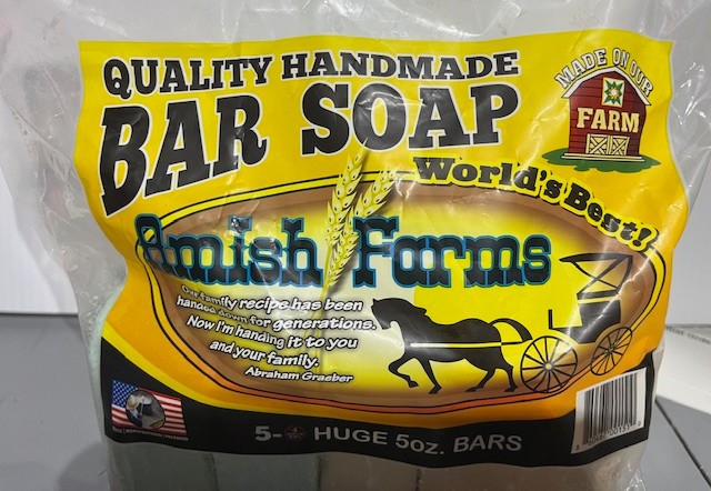 Amish Farm Bar Soap (Pack of 5) Various colors Huge 5 oz. Bars
