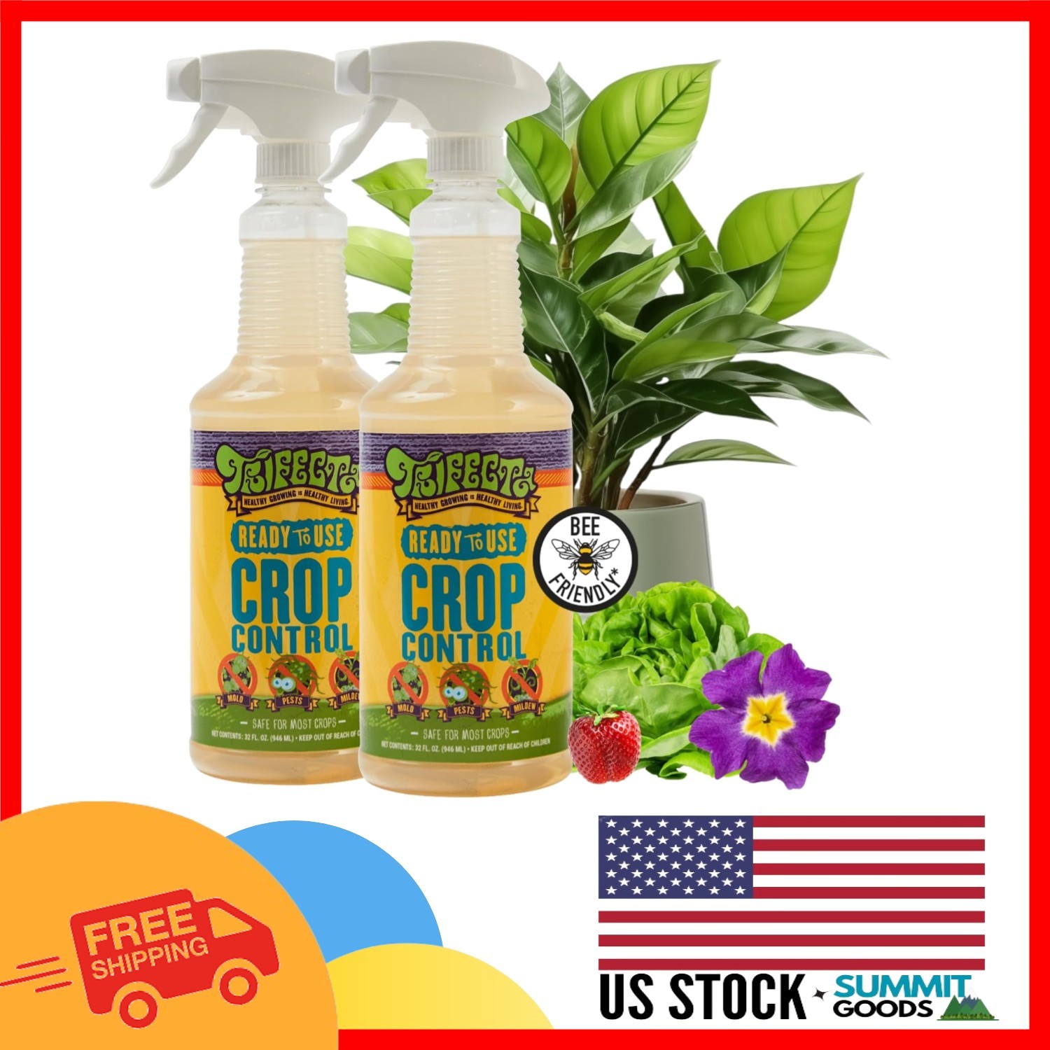 Biodegradable Pest Control Soap – Target Spider Mites & More | 32oz Pack of 2