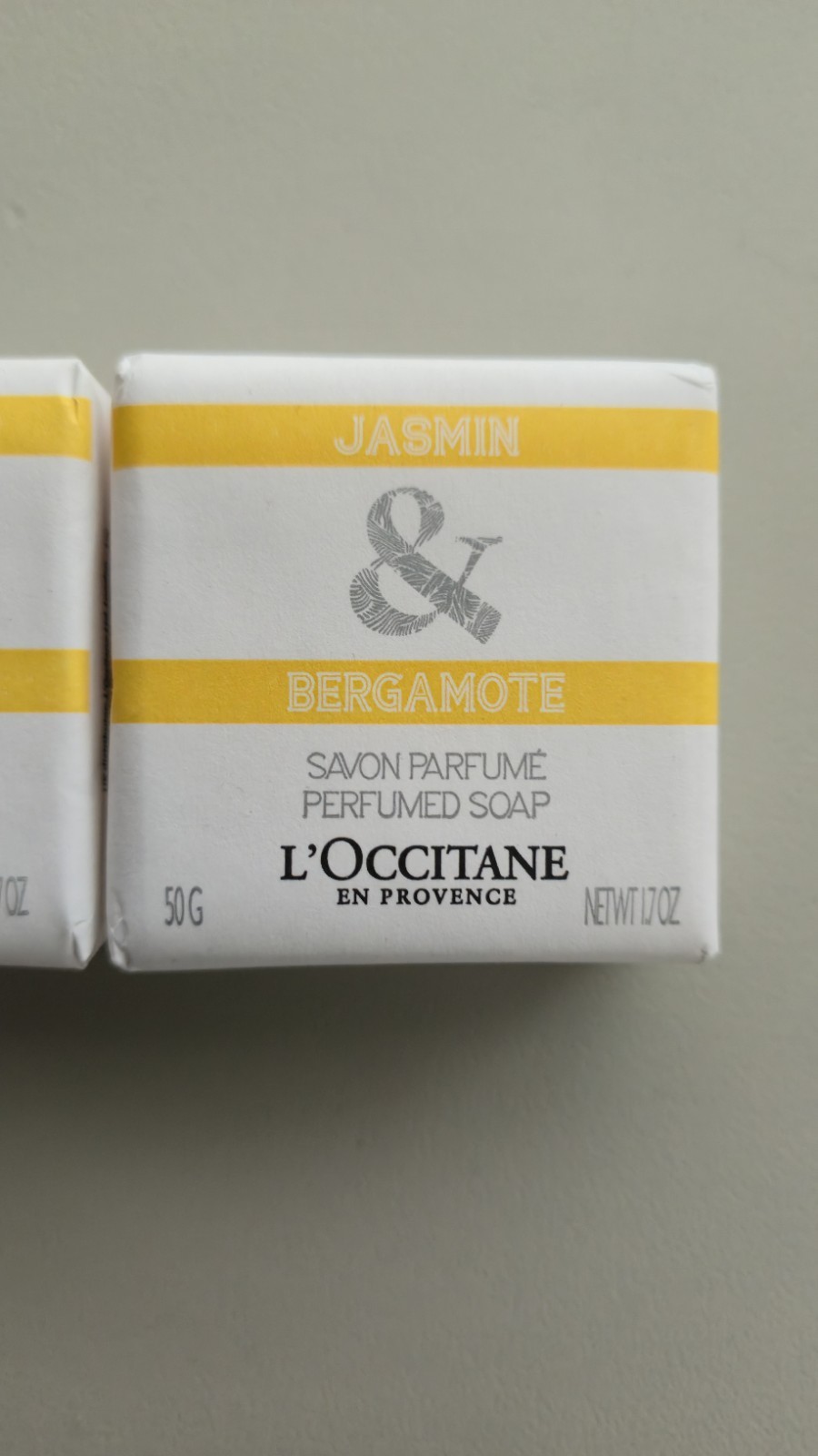 LOT OF THREE– L’Occitane Jasmin & Bergamote Bar Perfumed Soap 50g 1.7oz New