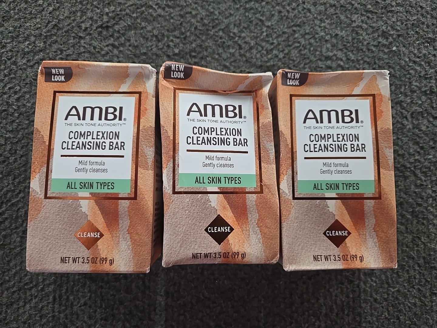 3x Ambi Complexion Cleansing Bar Soap Mild Formula Gently Clean All Skin Type