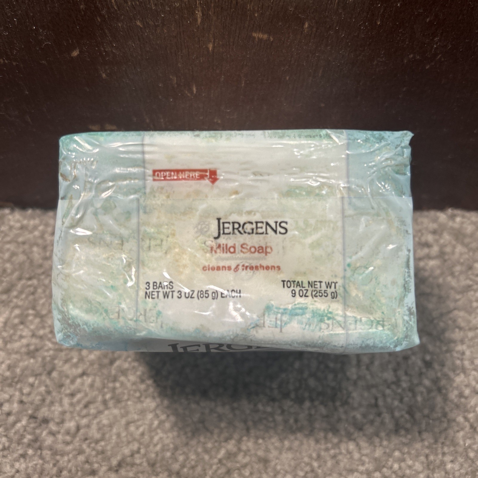 X3 Jergens Mild Soap, Cleans & Freshens, 3 Bars- 3oz Each (9oz Total)