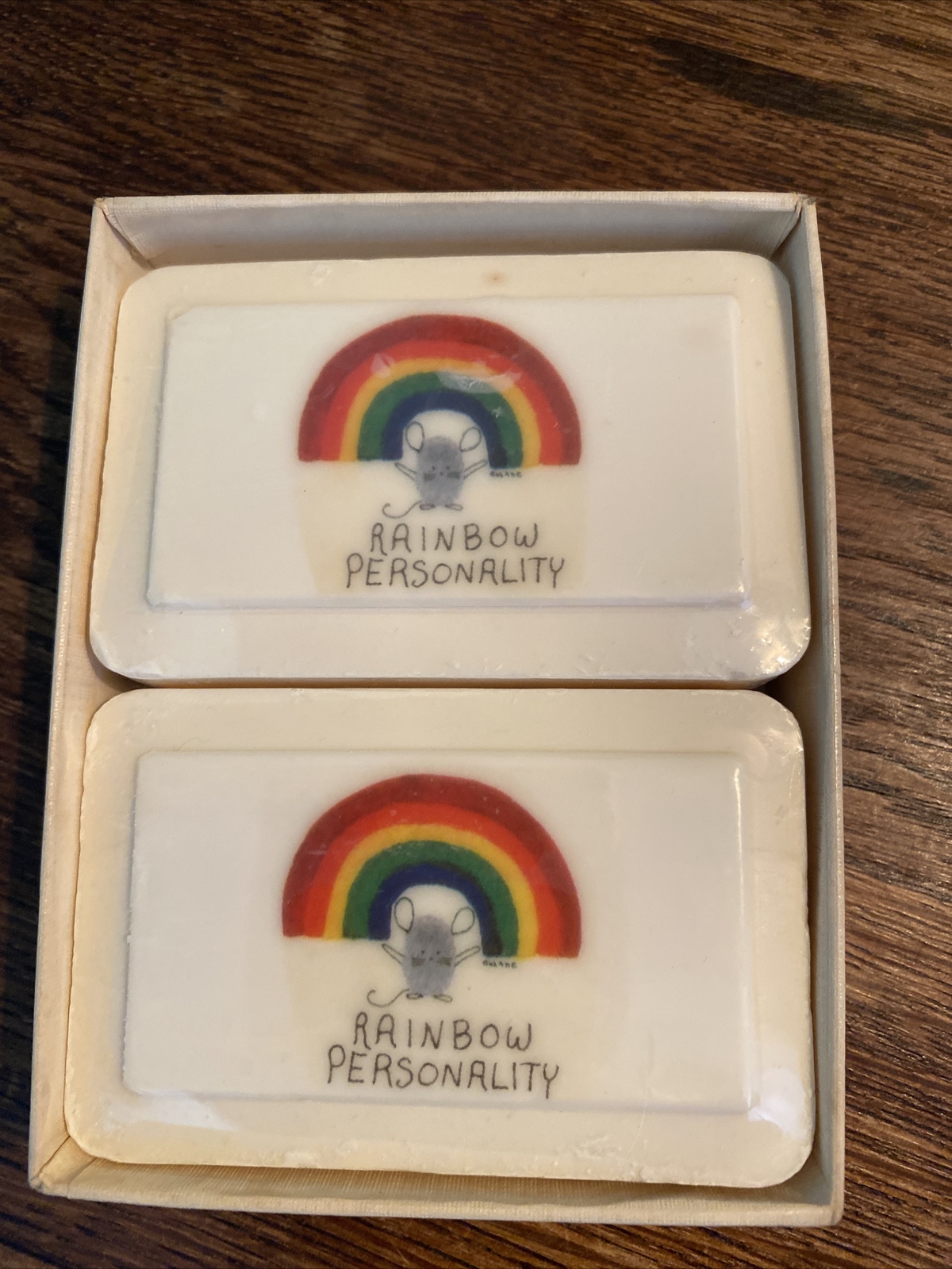 Vintage Katherine Gray Inc Soap Mouse With Rainbow French Milled Soap LGBT