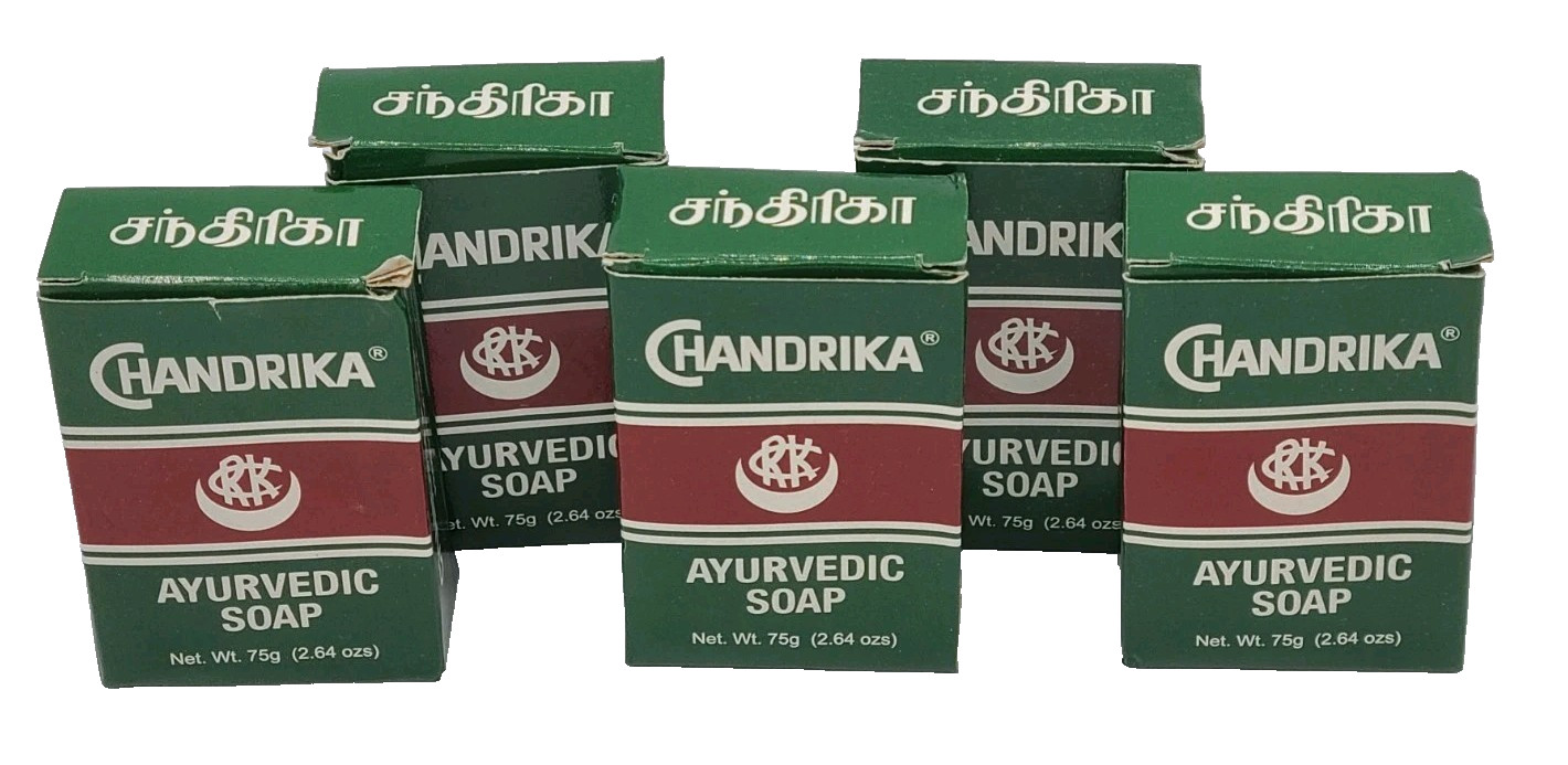 Chandrika Soap Ayurvedic Herbal And Vegetable Oil Soap 2.64 oz each Lot of 4