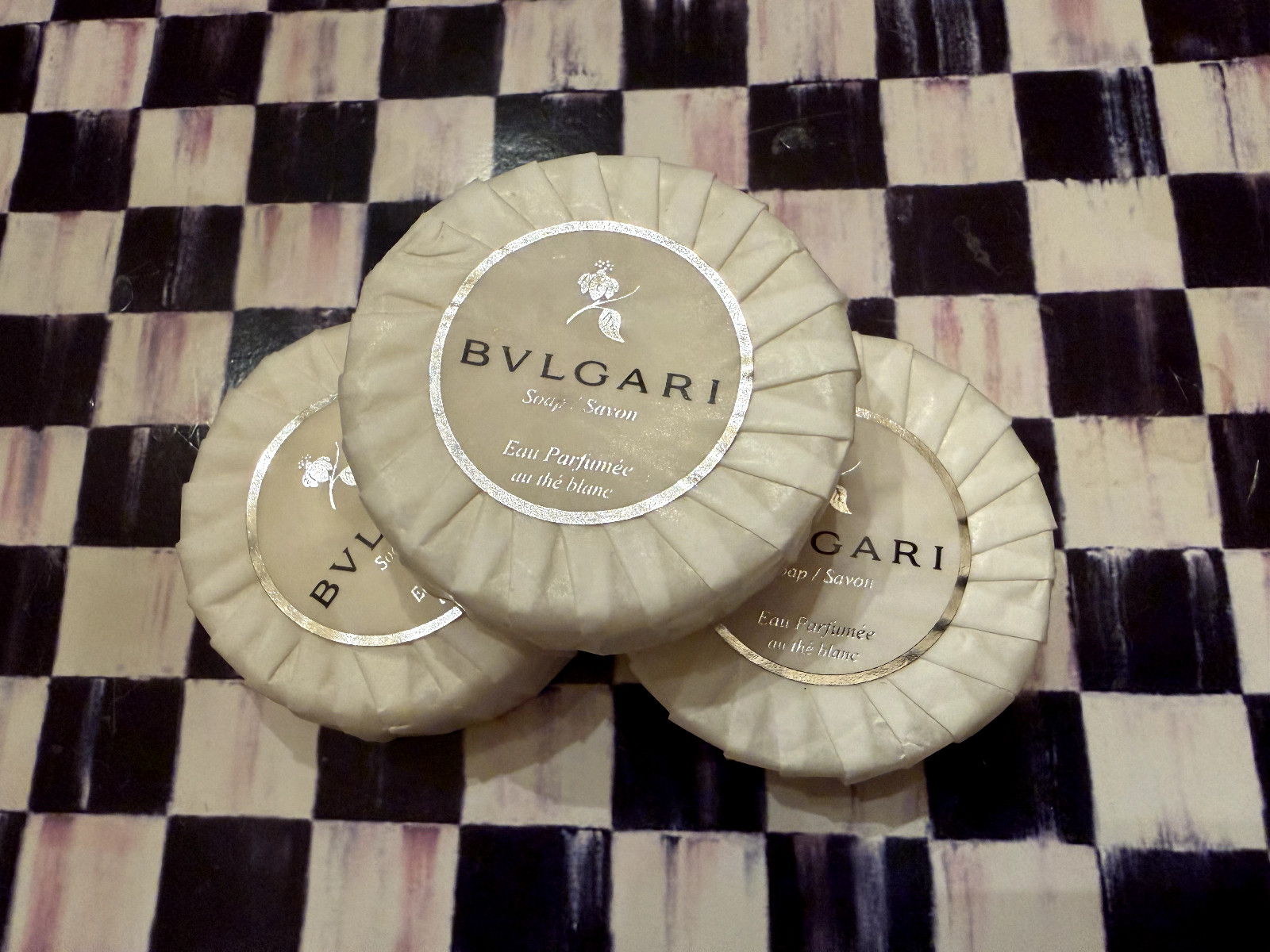 BVLGARI au thé Blanc (White Tea) Soap – 1.7oz / 50g Pack Of 3 NEW