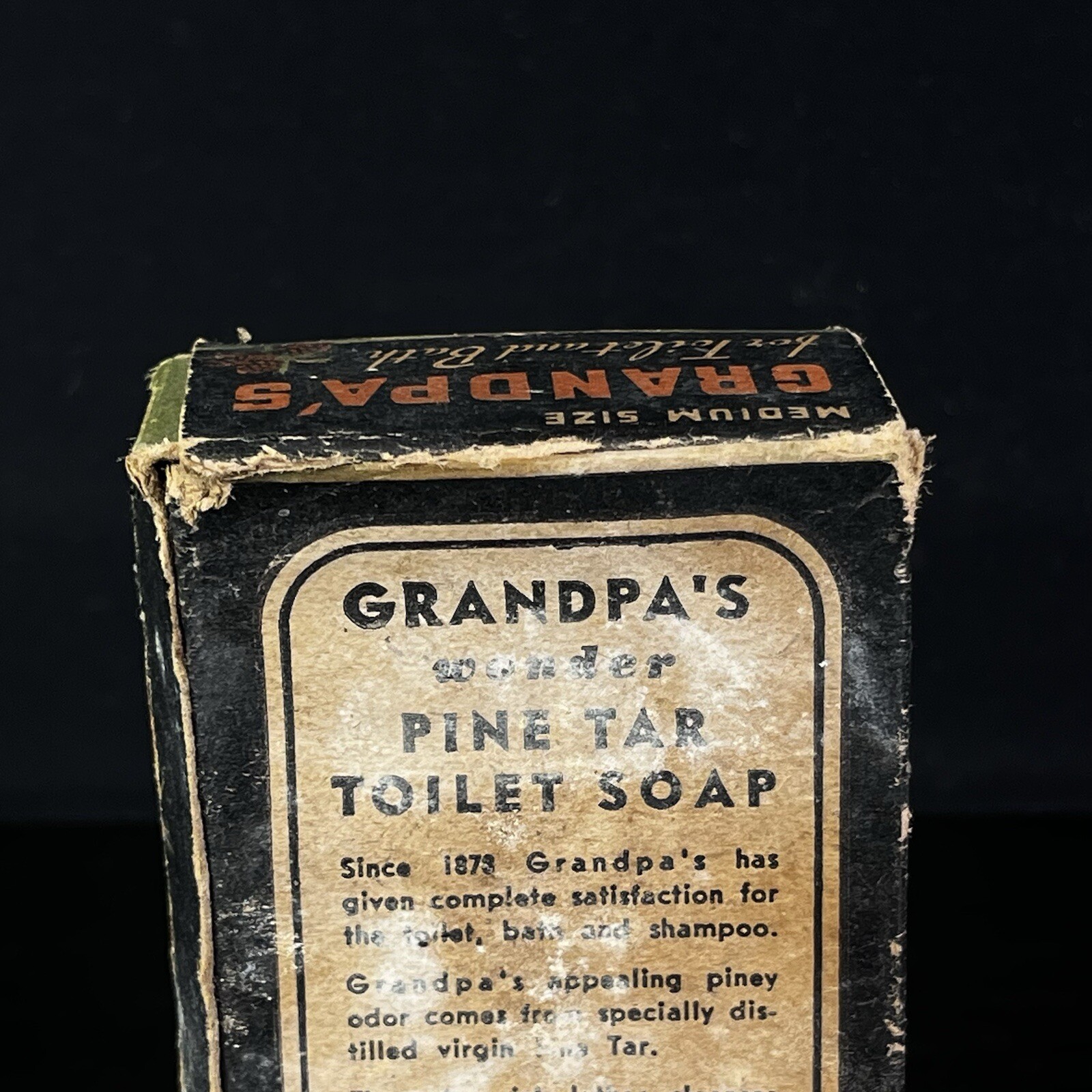 Antique Grandpa’s Wonder Pine Tar Toilet Soap New Cincinnati Ohio General Store