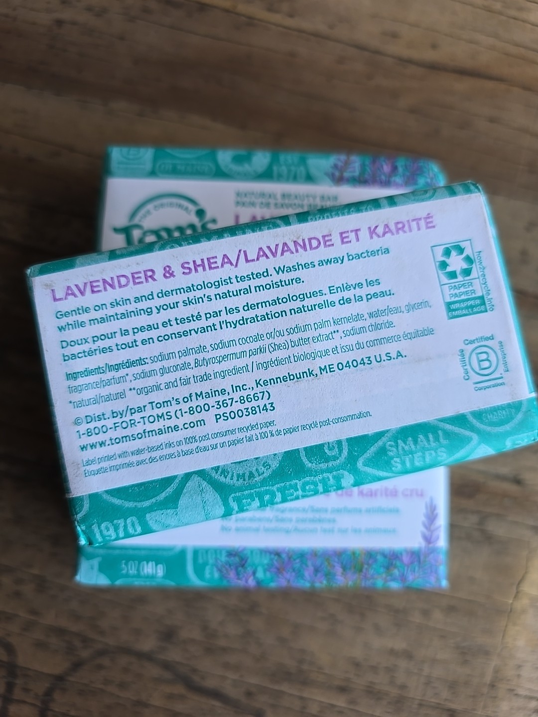 3 Tom’s Of Maine Beauty Bar Soap Lavender Tea Tree 5 Oz(E7)