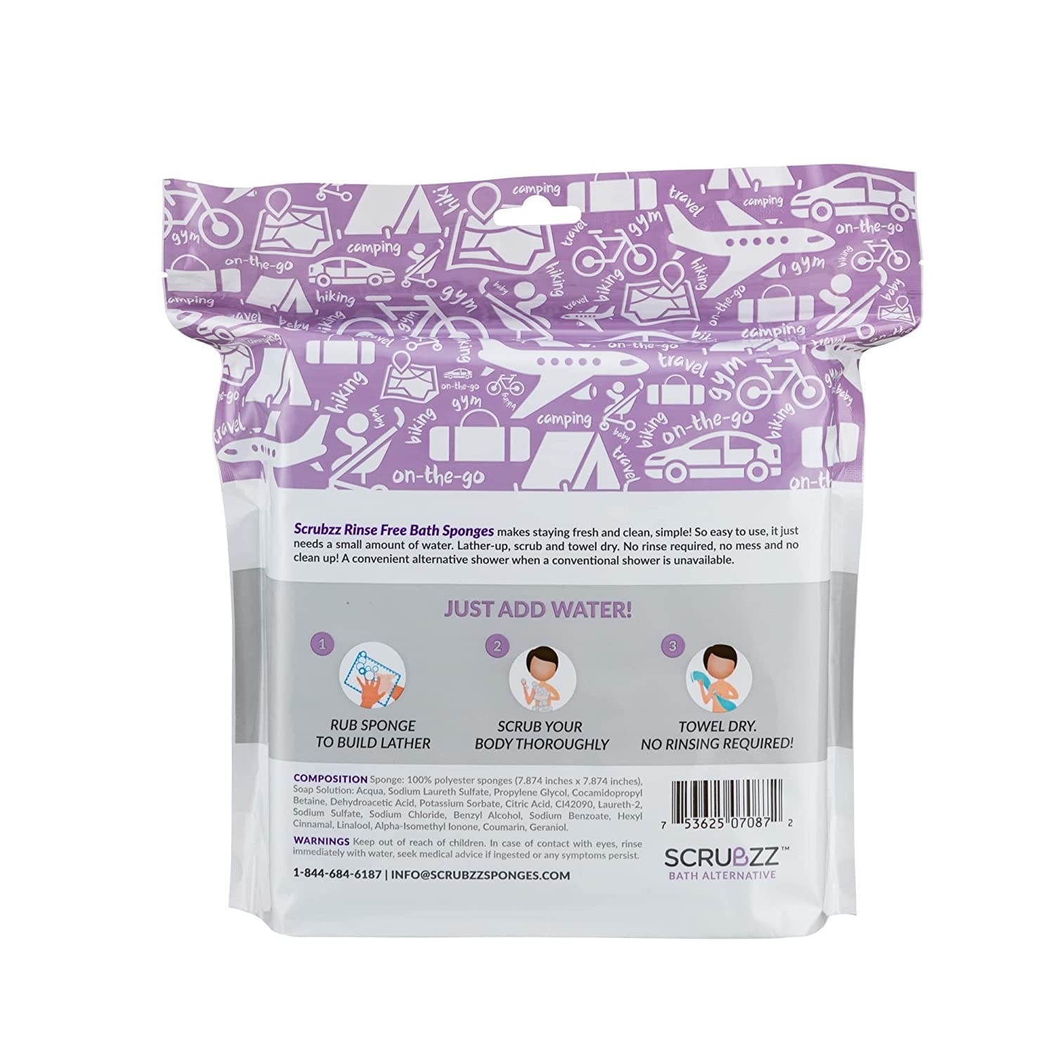Disposable No Rinse Bathing Wipes – 25 Pack – All-in-1 Single Use Shower Wipe…