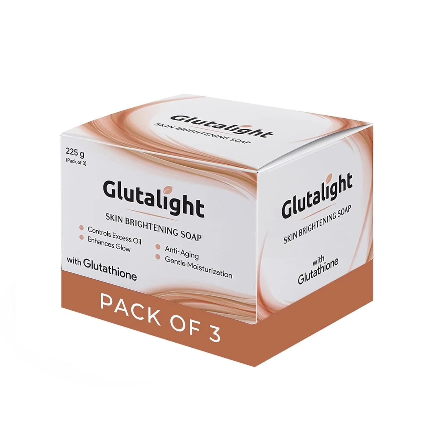 Glutalight Skin Lightening Soap with 1% Glutathione , 75GM (Pack of 3)