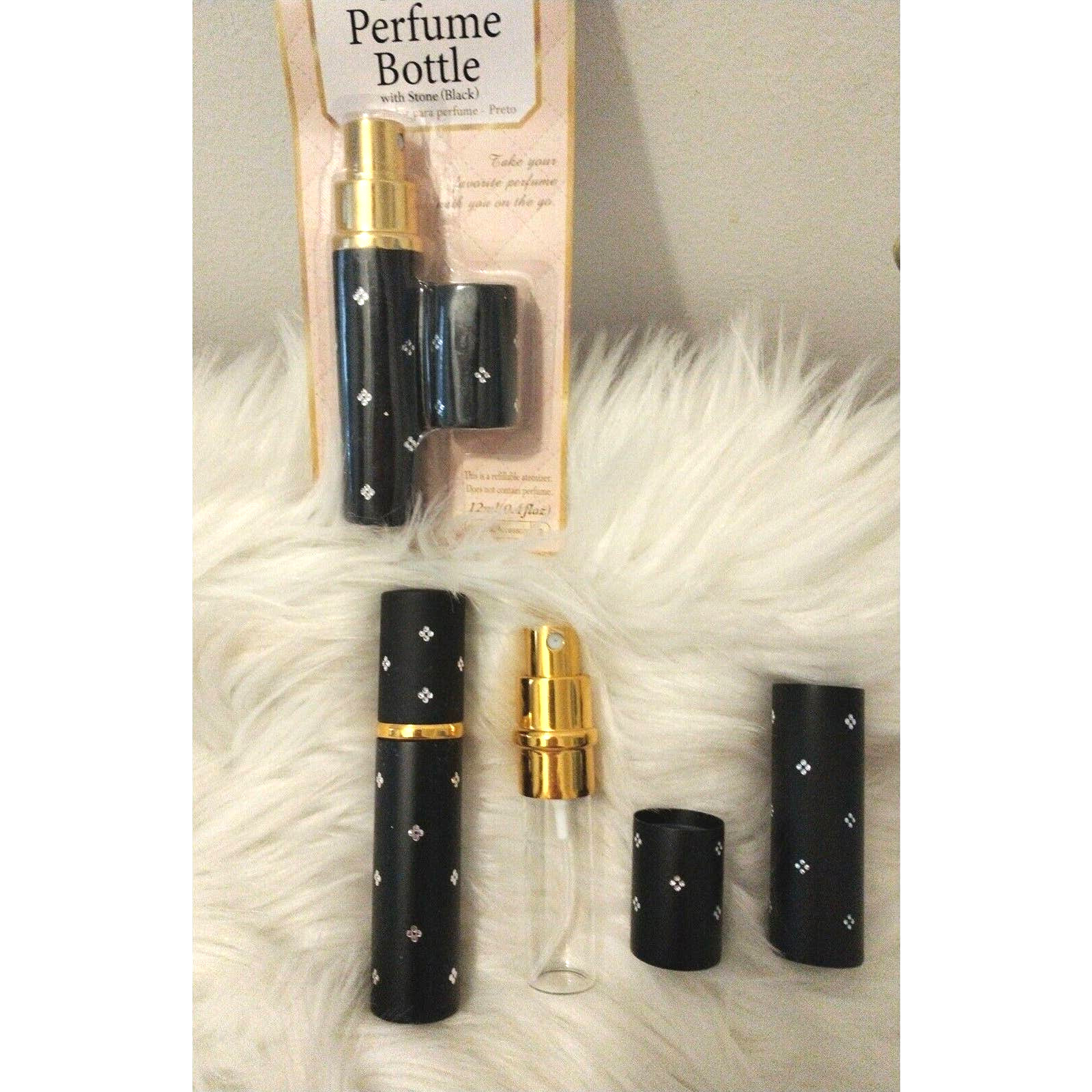 FANCY Perfume Atomizer Bottle 12ML Portable Travel Mini Refillable Spray Bottle