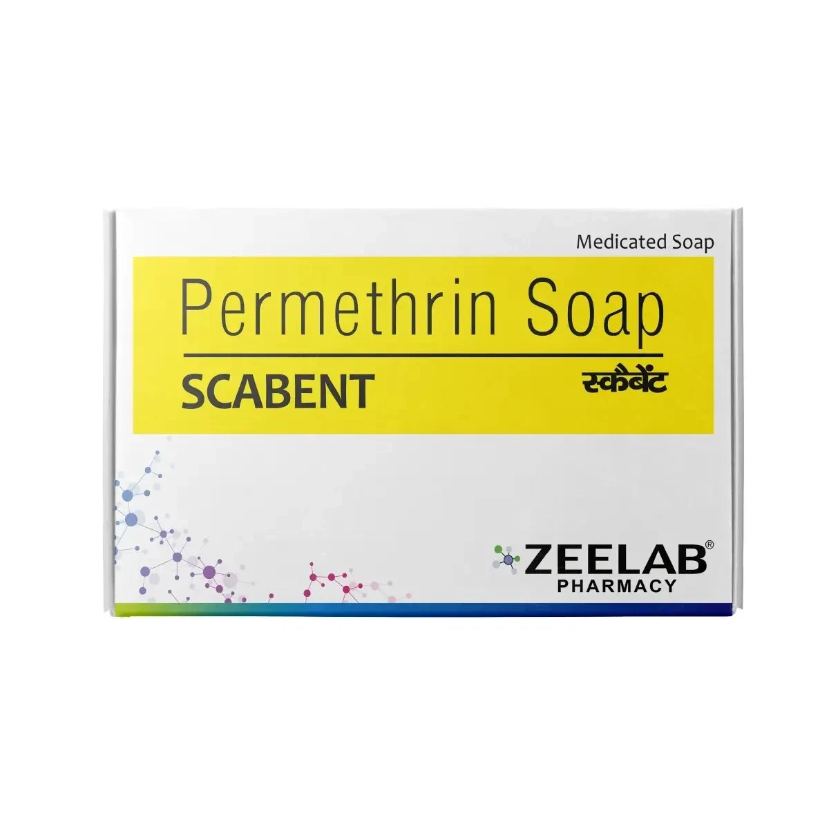 New Scabent Soap Permethrin is an antiparasitic medication PACK OF 5 Soaps 75GM