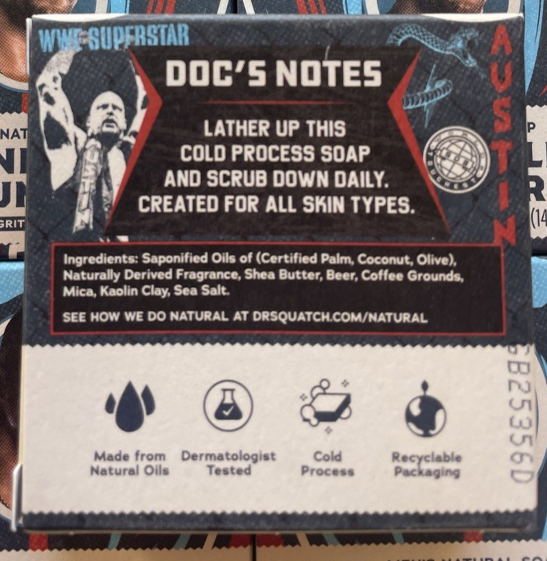 6 Dr. Squatch Limited Edition Natural Soap Stone Cold Stunner Heavy Grit 5 oz.