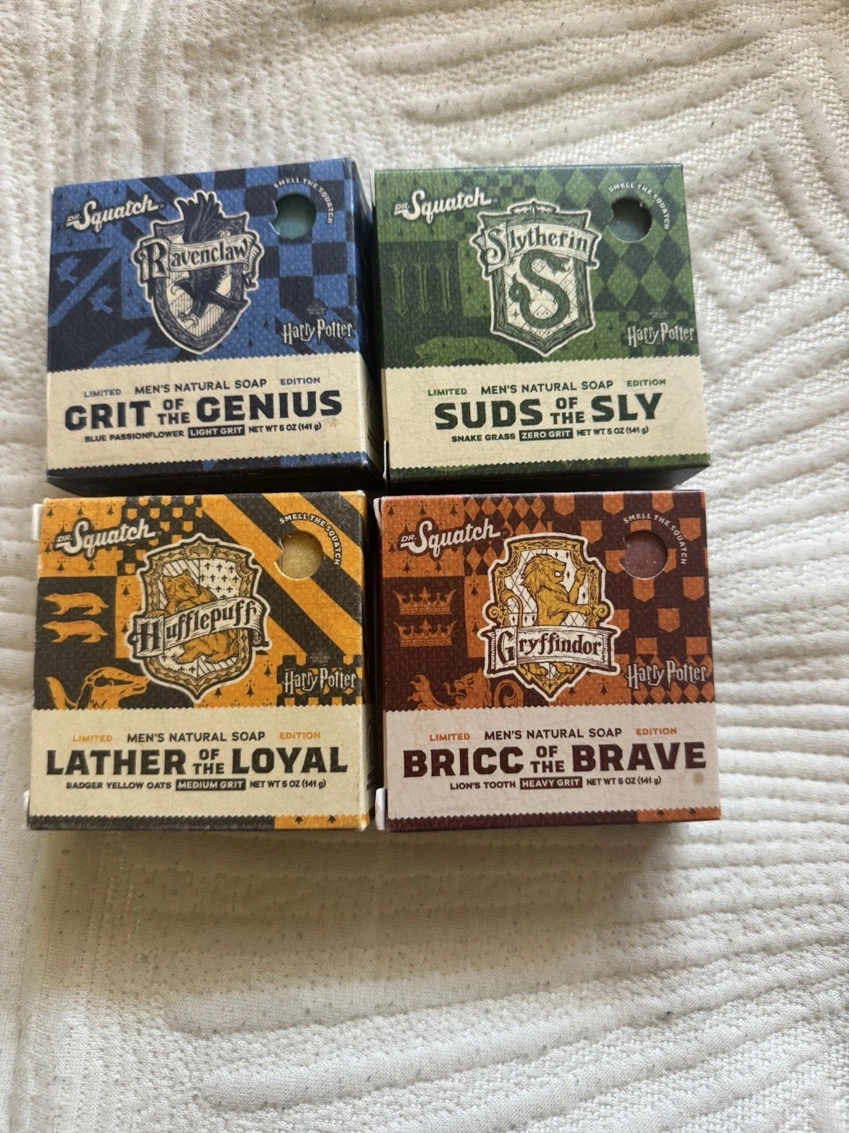 Limited Edition Dr. Squatch Harry Potter Collection 4 piece Soap Book Set