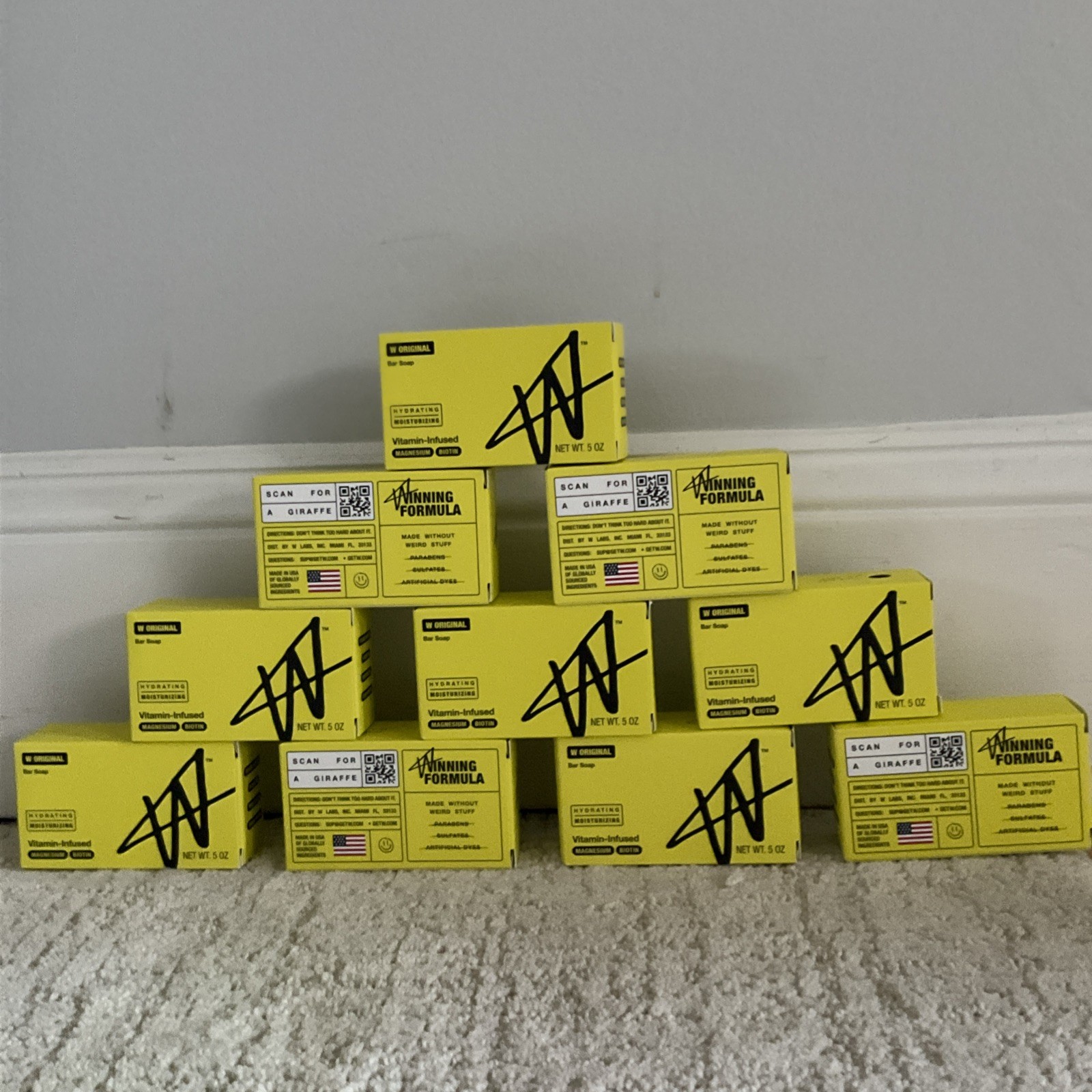 10 Pk W Original Jake Paul Bar Soap Hydrating Vit Infused Magnesium Biotin 5oz