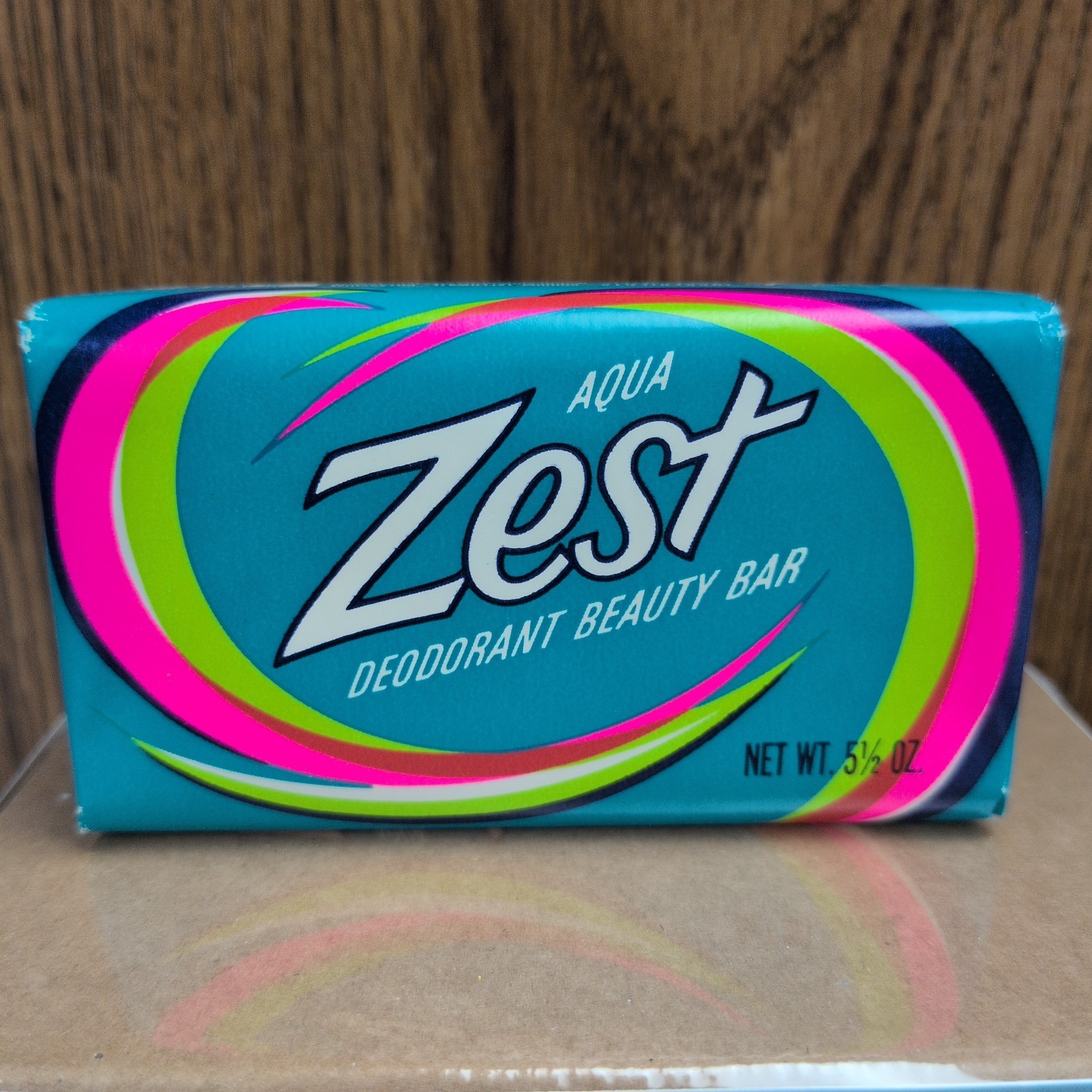 Vintage NOS Zest Aqua Deodorant Beauty Bar Soap 5.5oz Bath Size Made In USA
