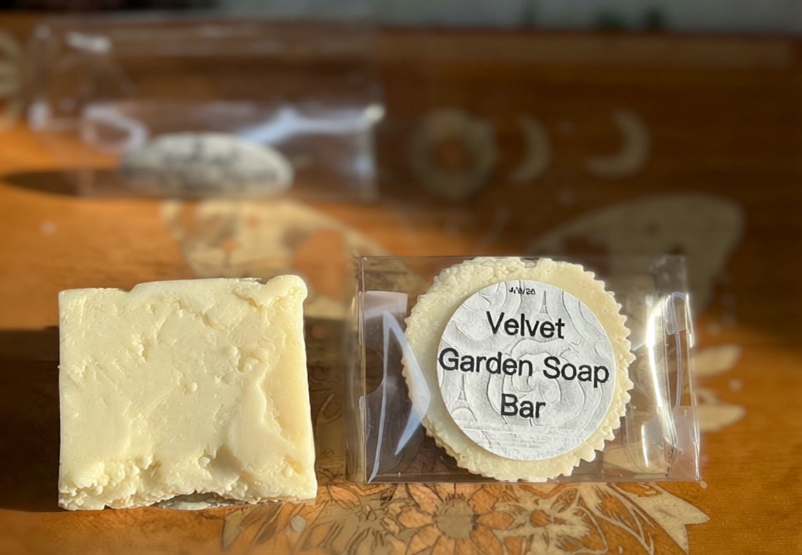 Organic Velvet Garden Soap Bar | Handmade Herbal Body Face Cleanser Gluten Free