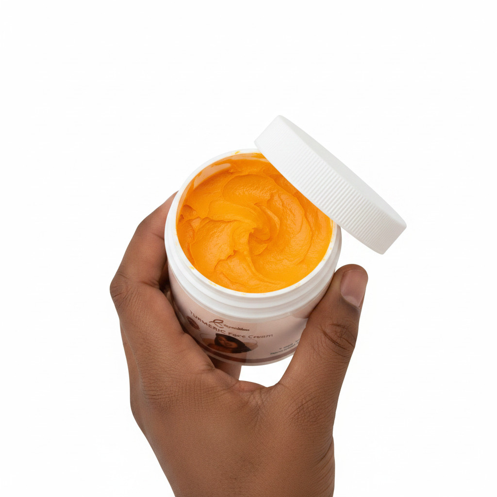 **Turmeric Skincare Bundle Face Cream 2oz + Soap Bar 7oz Daily Care Set**