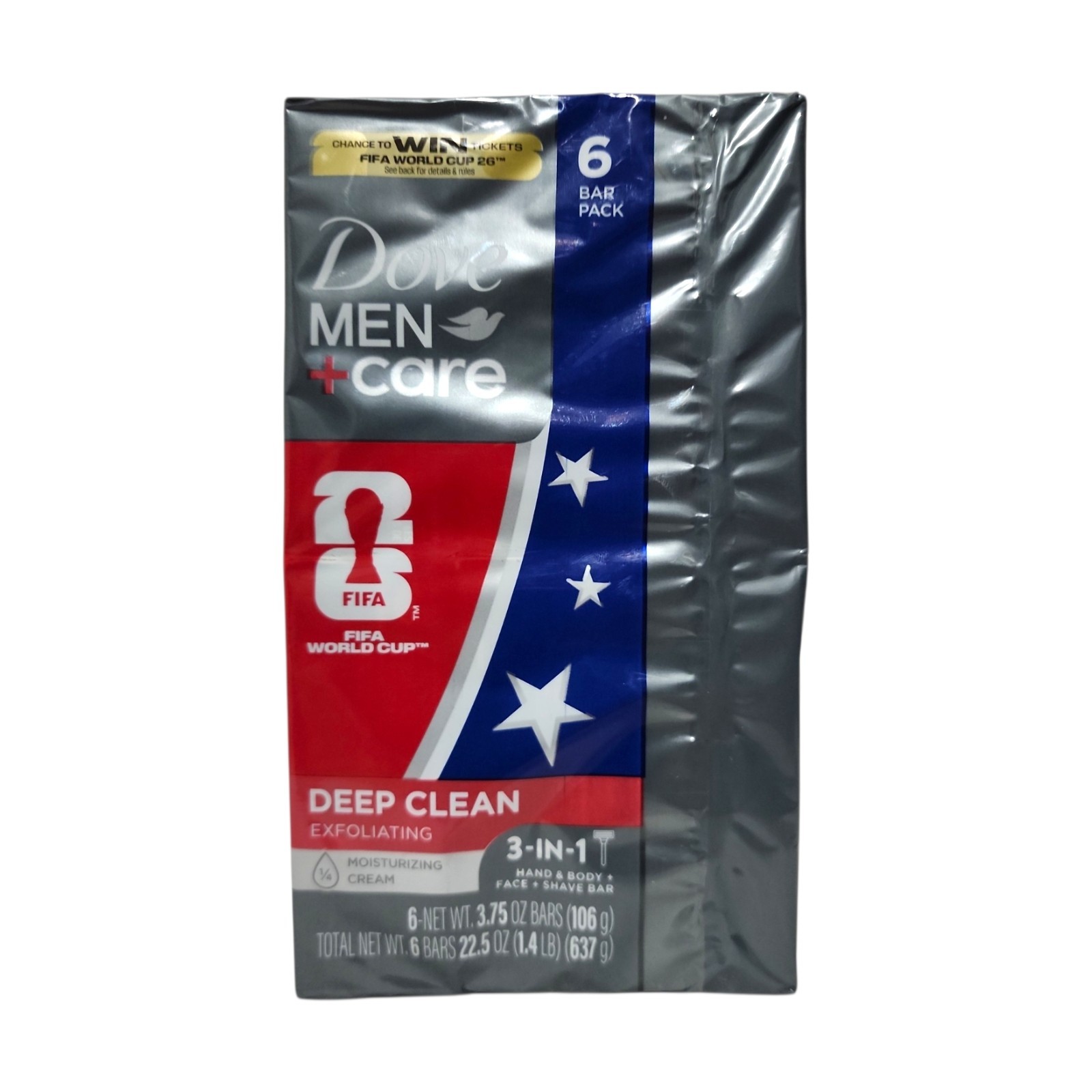 2 Dove Men+Care Deep Clean & Clean Comfort Bar Soap, 12 Bars, 3.75 oz ea- BUNDLE
