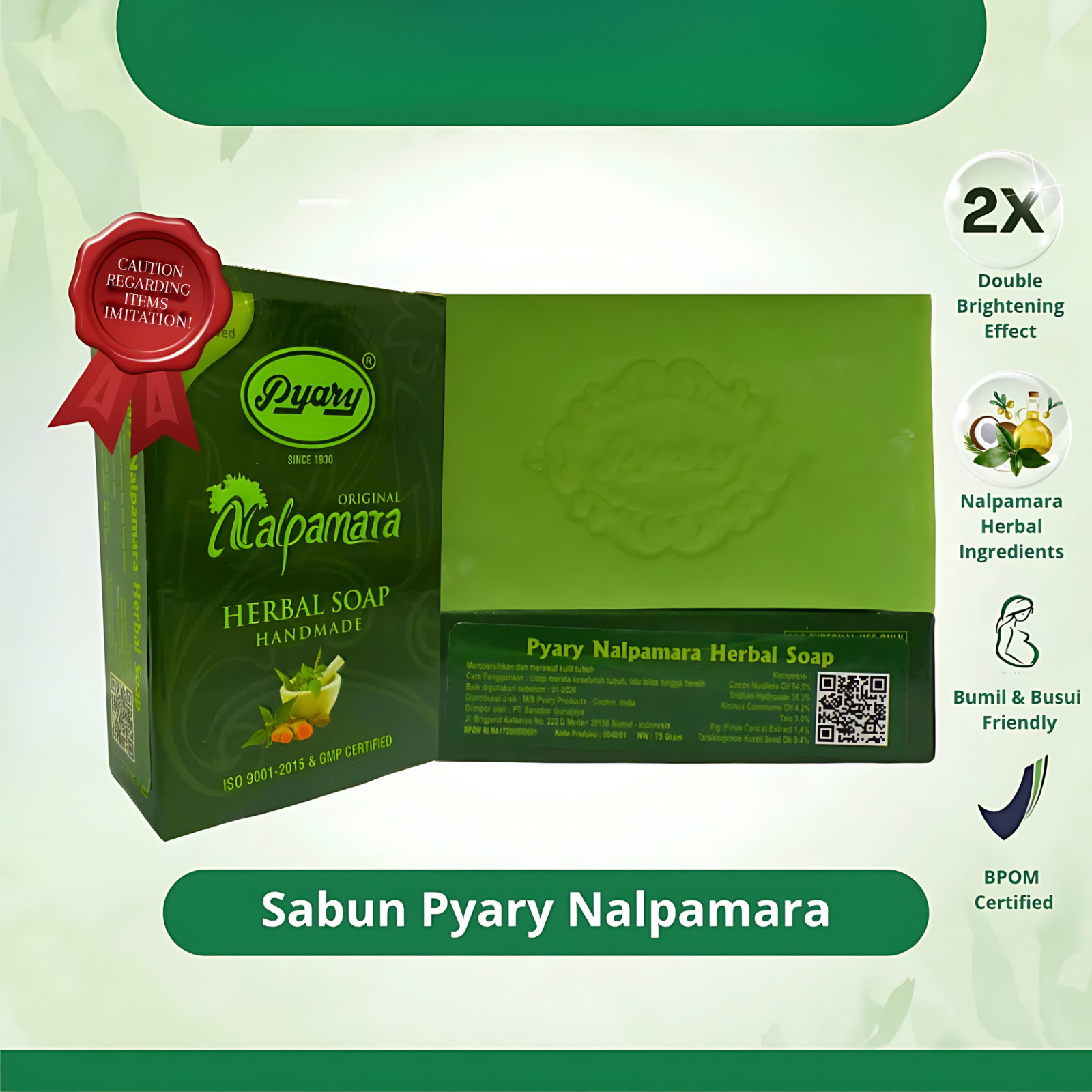 Pyary Nalpamara Beauty Soap 75g – Herbal Skin Brightening Ayurvedic Bar