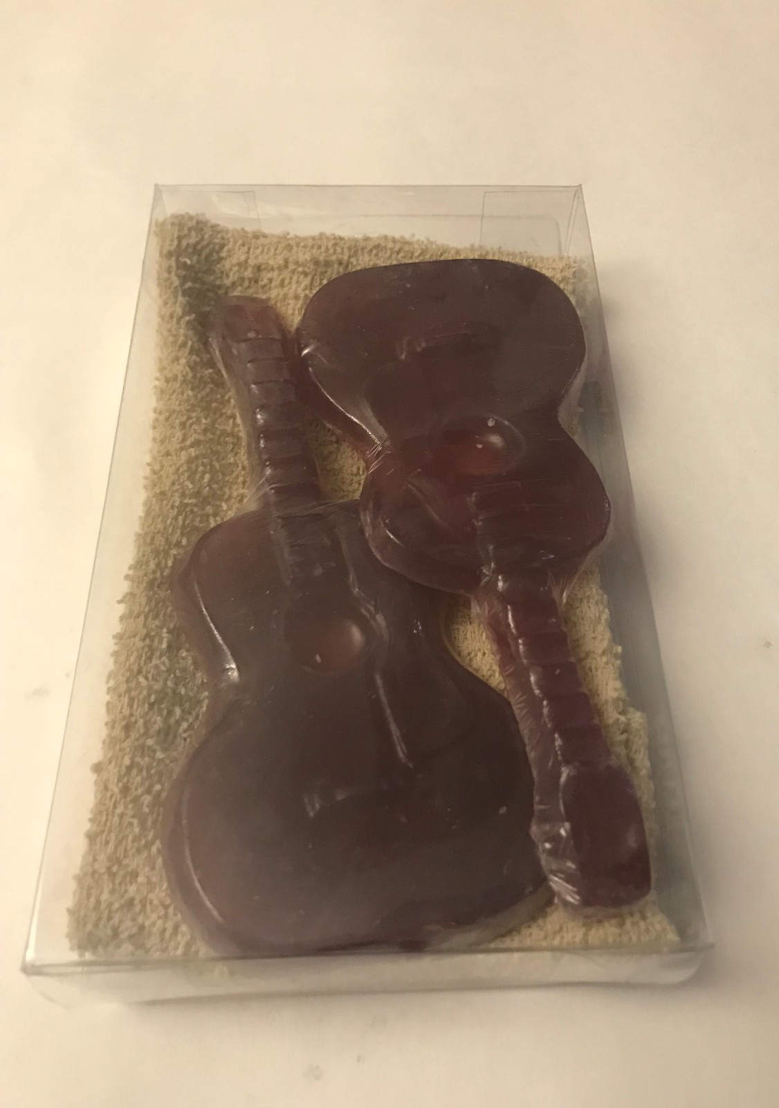 Guitar soap 2 pcs set in clear gift box with Washcloth By Joanndles