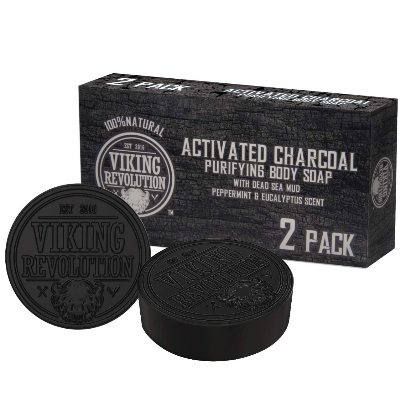 Skin Cleaning Agent Activated Soap for Men w/Dead Sea Mud, Body and , Cleanse…