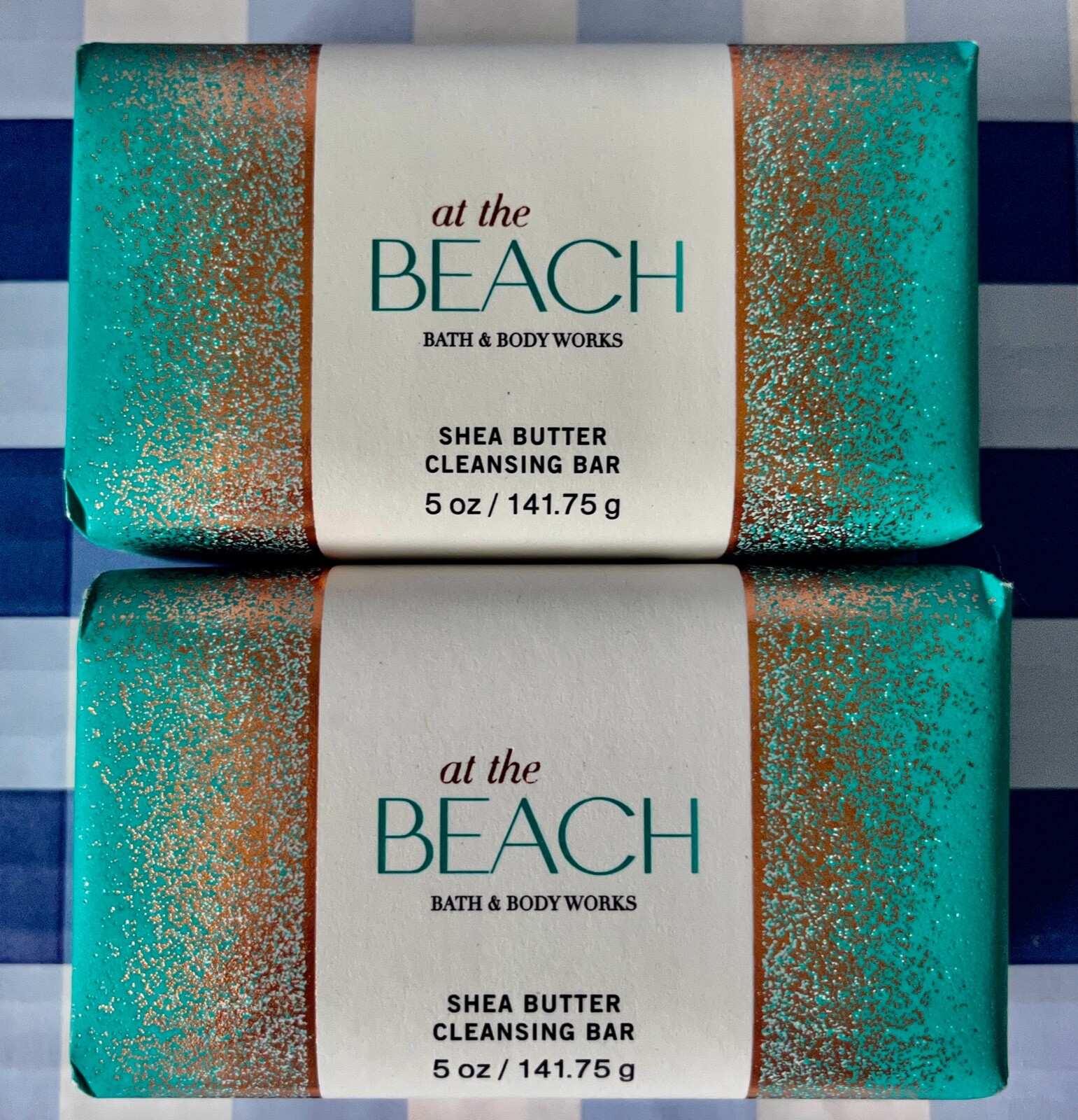 Bath & Body Works At The Beach Shea Butter Cleansing Bar Soap 5oz. x2