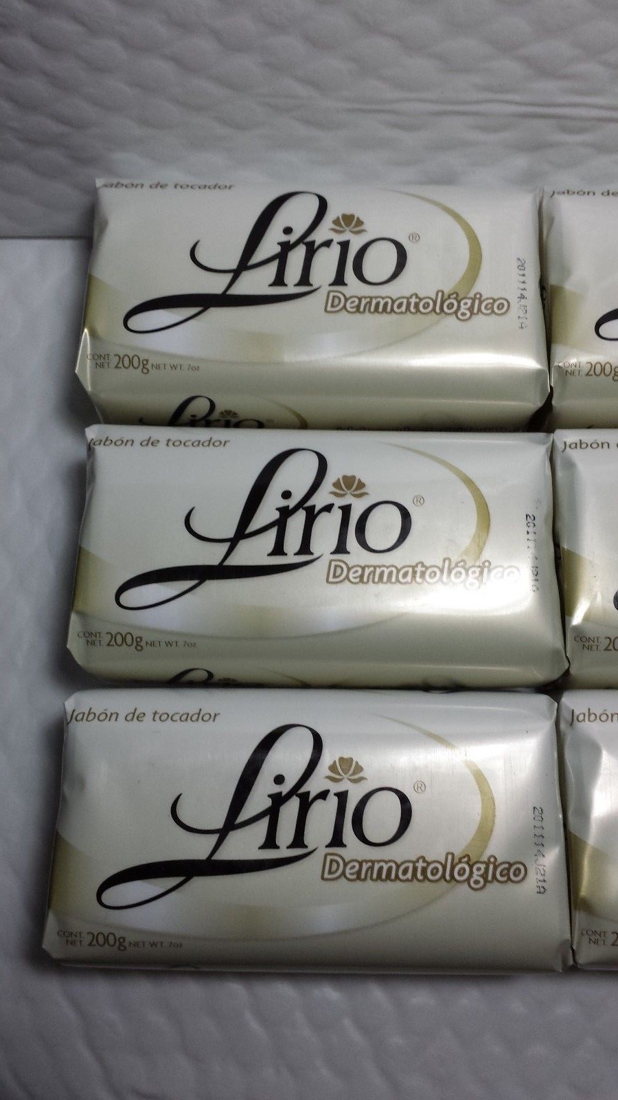 6 LIRIO DERMATOLOGIC BAR SOAP (PACK OF 6 BARS) 200 GR. 7 OZ EA BIG SIZE RARE
