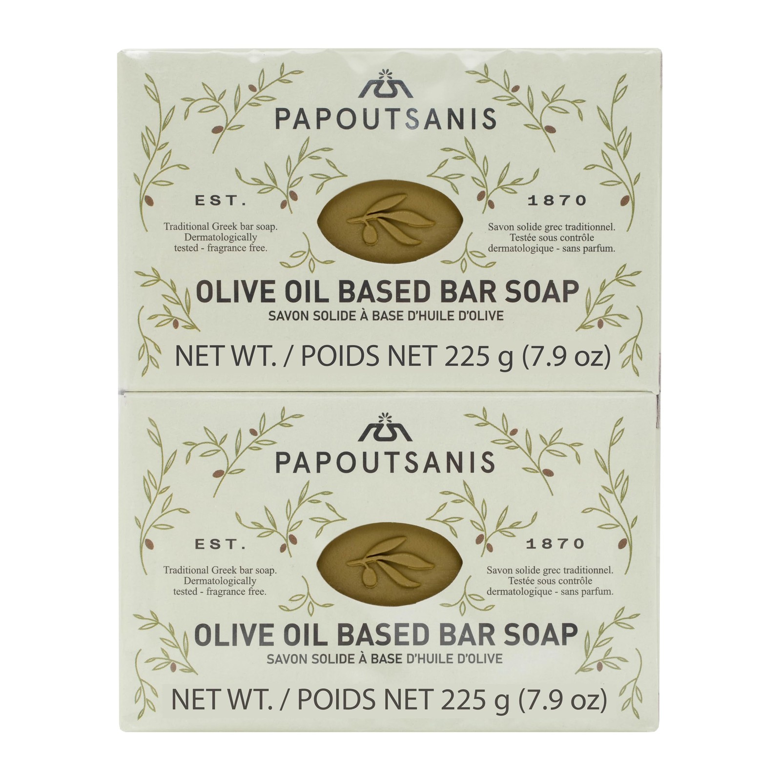 Greek Olive Oil Based Soap Bar – Natural and Pure Plant-Based Castile Bar Soa…