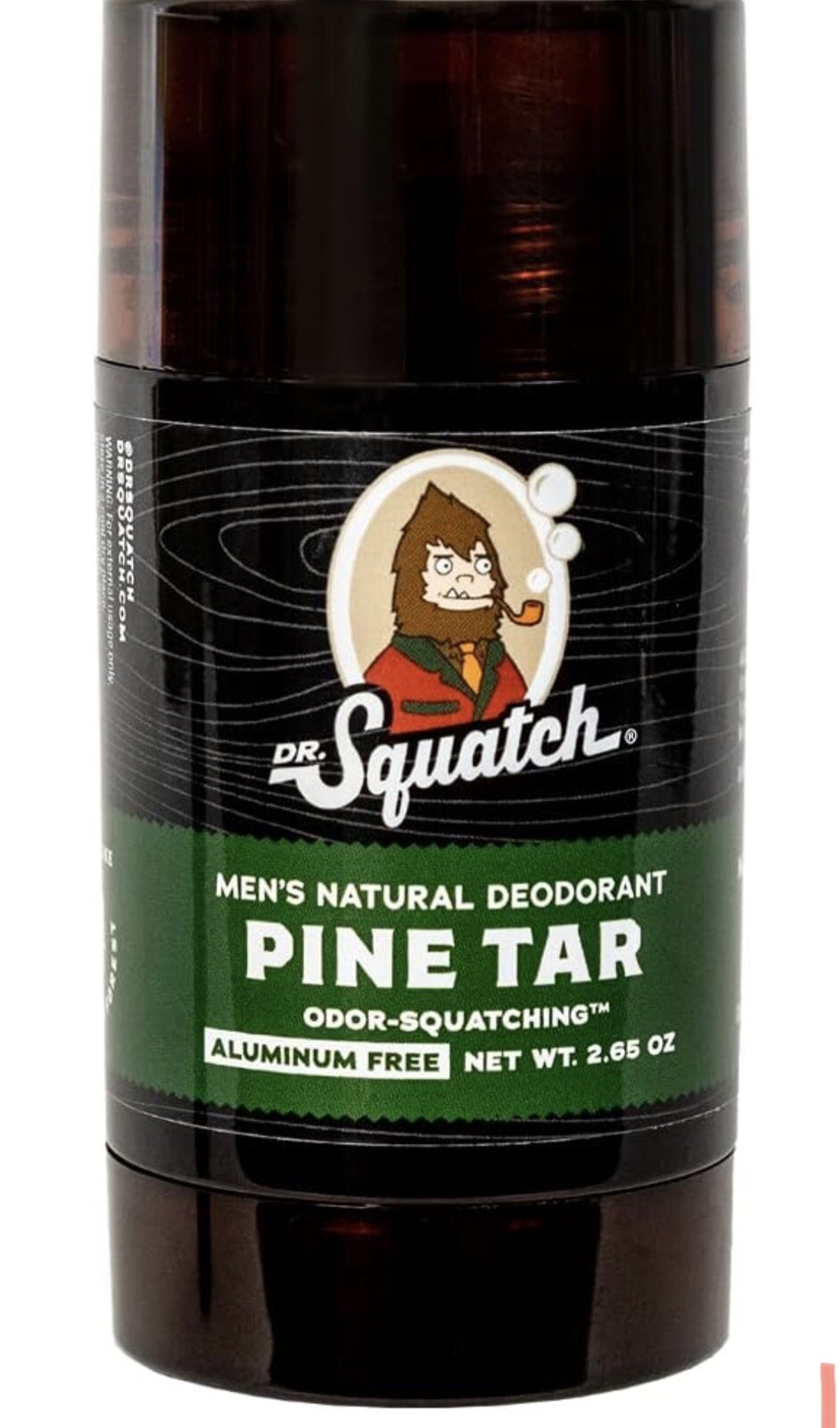 Dr. Squatch Deodorant – Pine Tar Men’s Natural Deodorant 2.65 Oz Aluminum Free