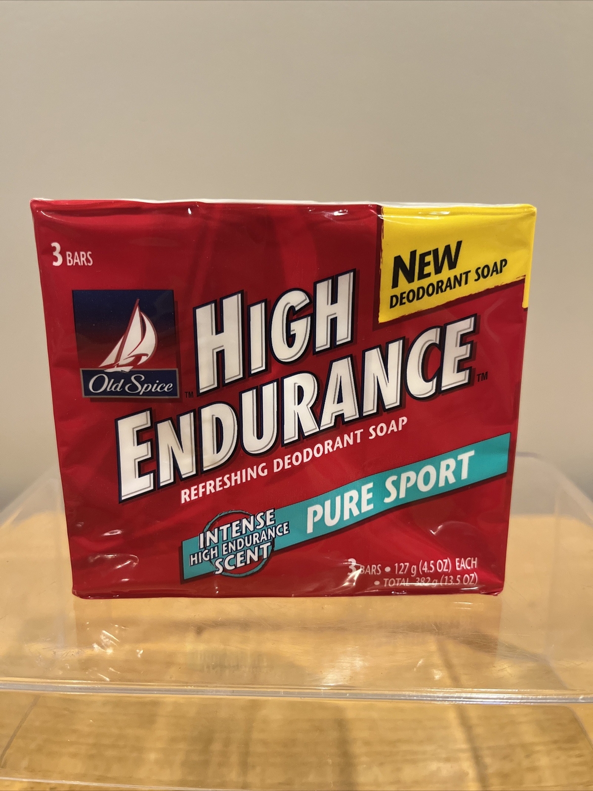Old Spice PURE SPORT High Endurance Deodorant Bar Soap 3 Bars