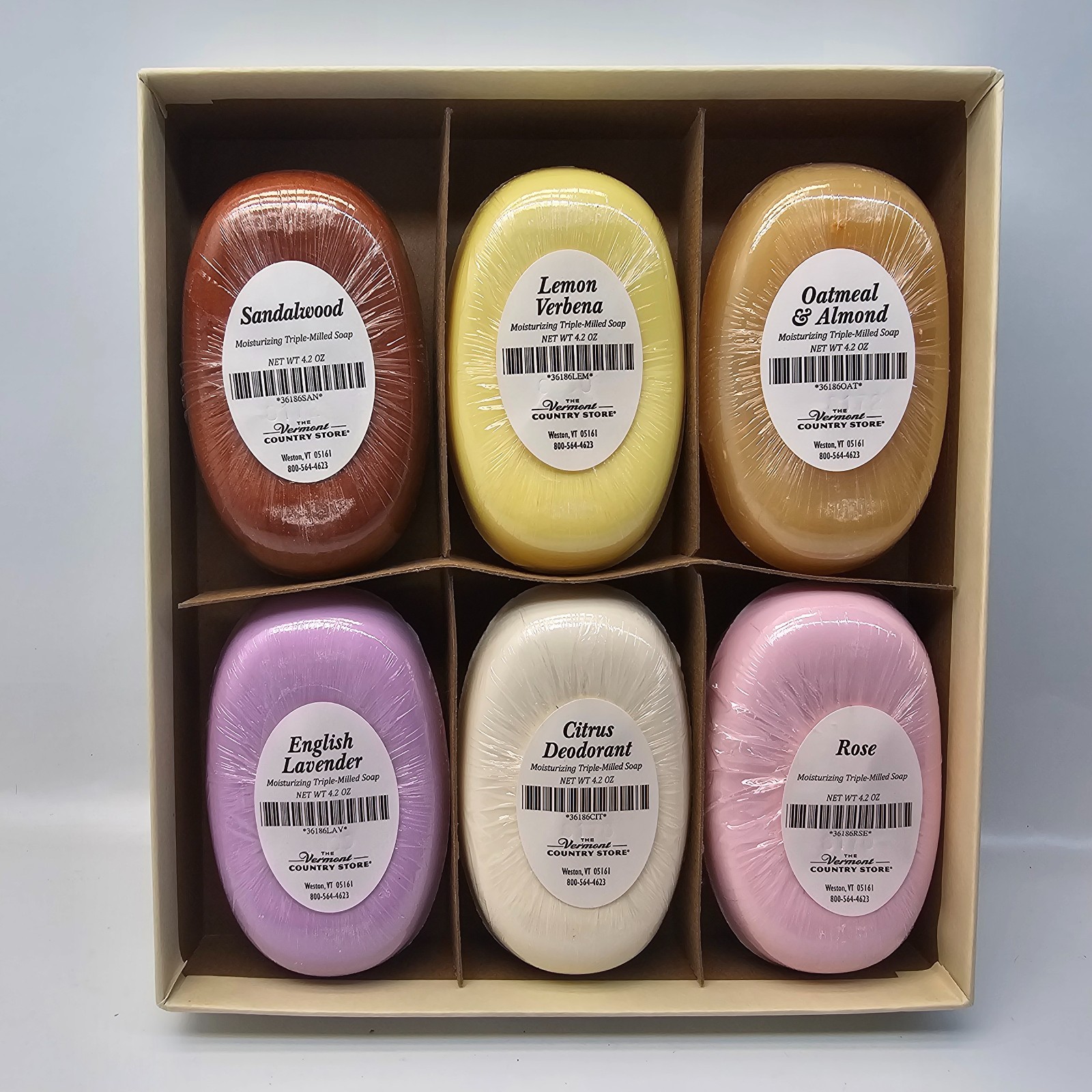 Vermont Country Store Soap NIB Set 6 Apothecary Soaps