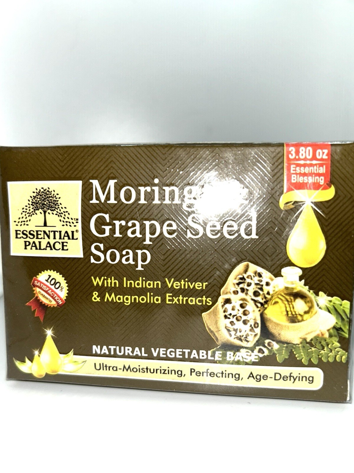Essential Palace Moringa & Grape Seed with Indian Vetiver 3.80oz Bar Soap