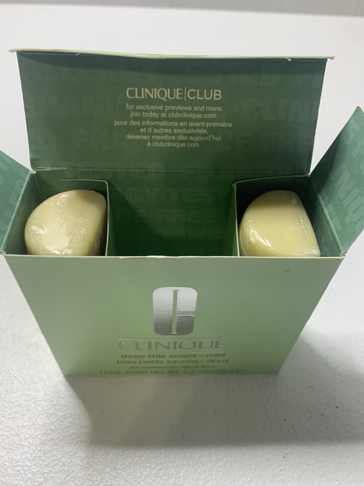 NEW BOXED Clinique 2 Little Bar Soap Mild For Skin Type 2 Dry Combination RARE