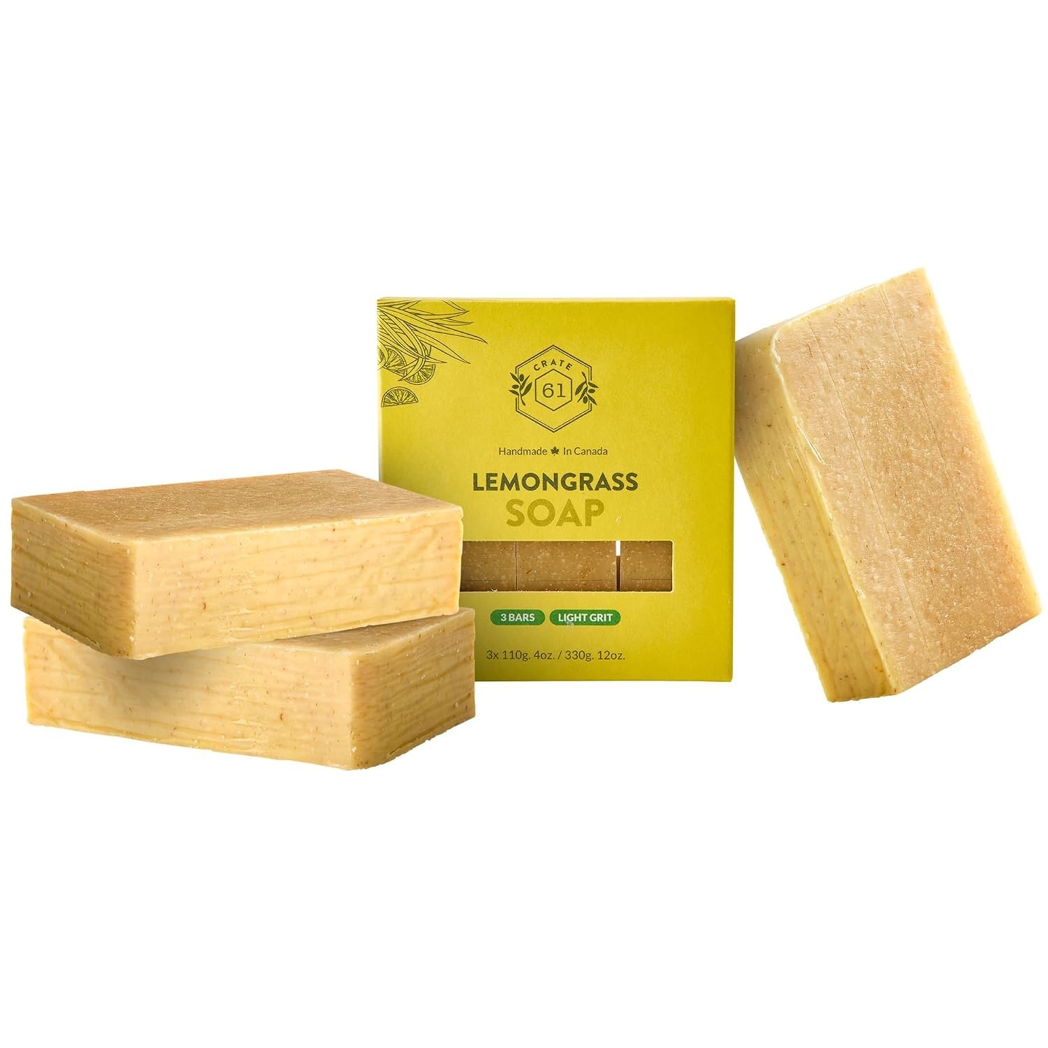 Soap – 3 Pack Lemongrass Cold Process Bars for All Skin Types