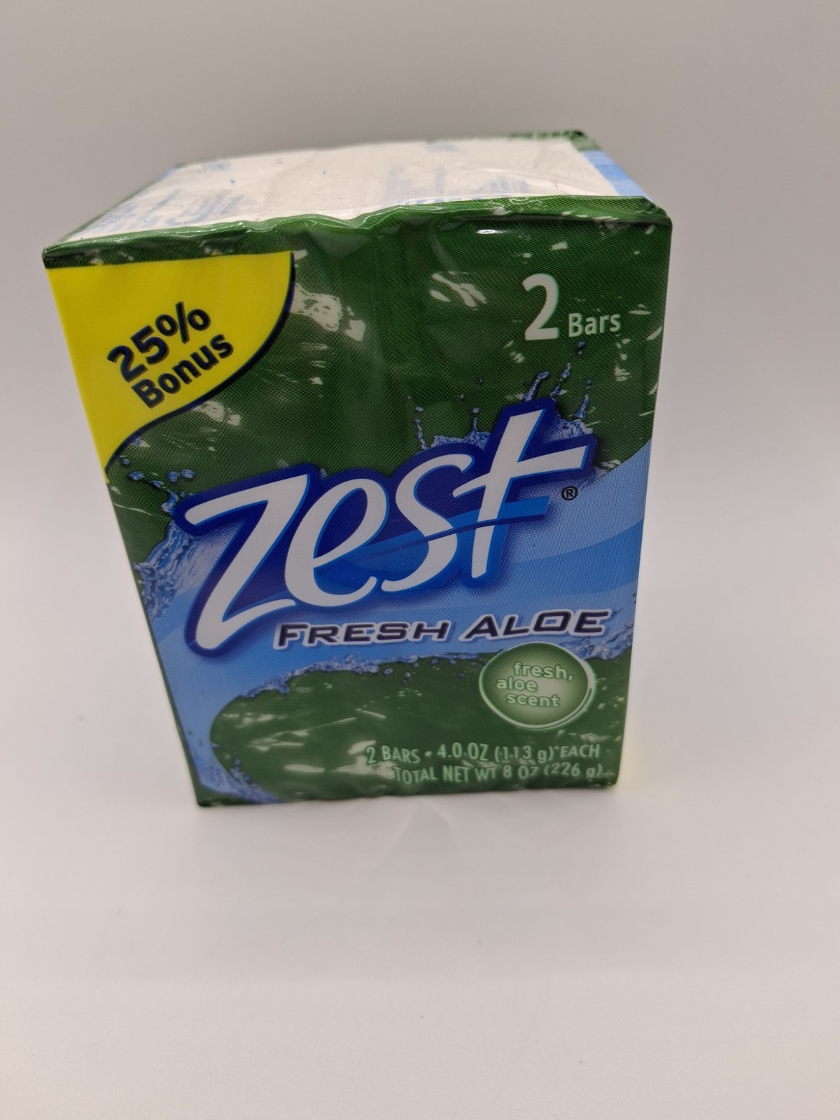 ZEST FRESH ALOE BAR SOAP Sealed 2 Bars 4oz Each NOS NEW USA MADE VINTAGE