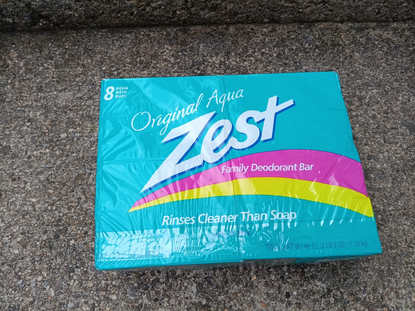 8 Pack Bars Vintage 1992 Original Aqua Zest Family Deodorant Bar Soap 5oz New