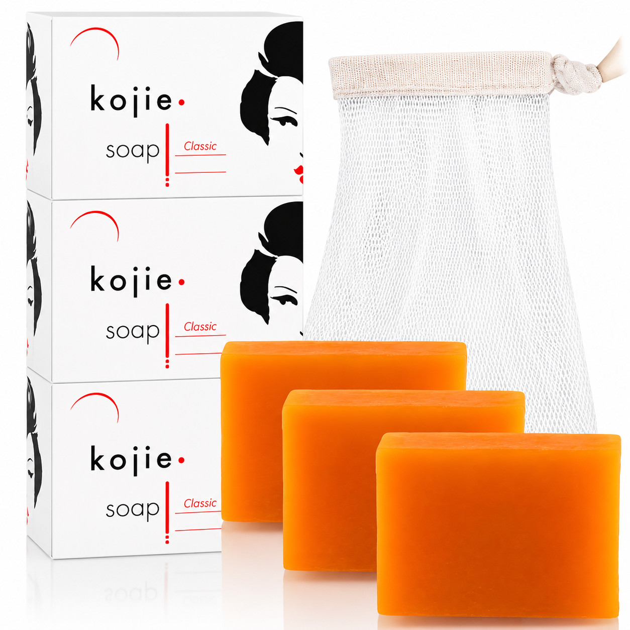 Original Kojic Acid, Dark Spot Remover Bar Soap with Coconut & Tea Tree Oil