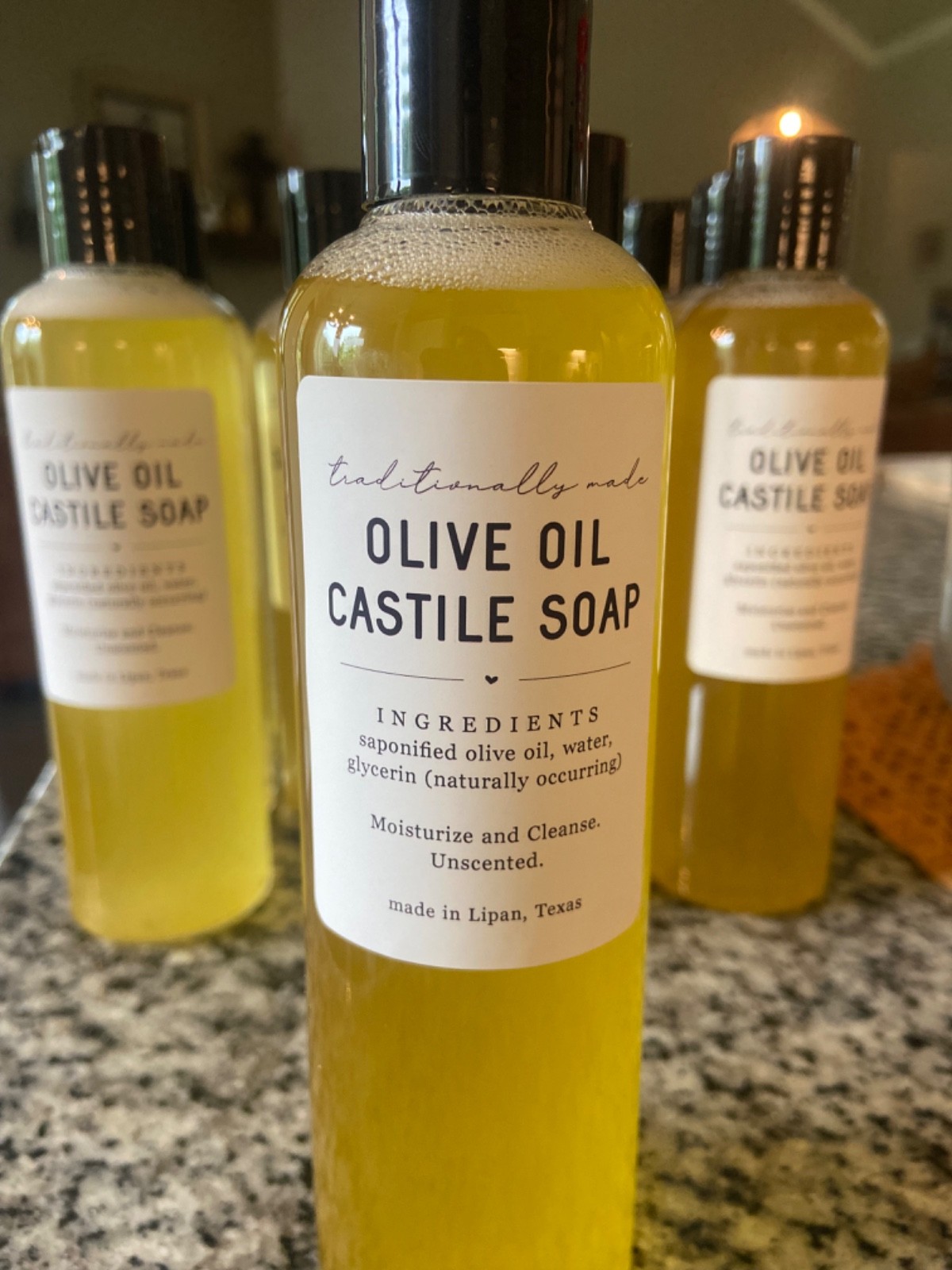 100% Pure Virgin Olive Oil Liquid Castile Soap – Cleanse and Moisturize