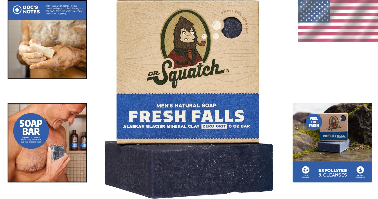 Nourishing 5oz Men’s Bar Soap – Natural Cold Process with Fresh Falls Scent