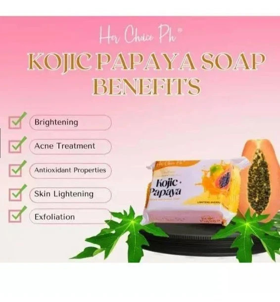 2 Bars Her Choice PH Premium Kojic + Papaya Soap – 120g