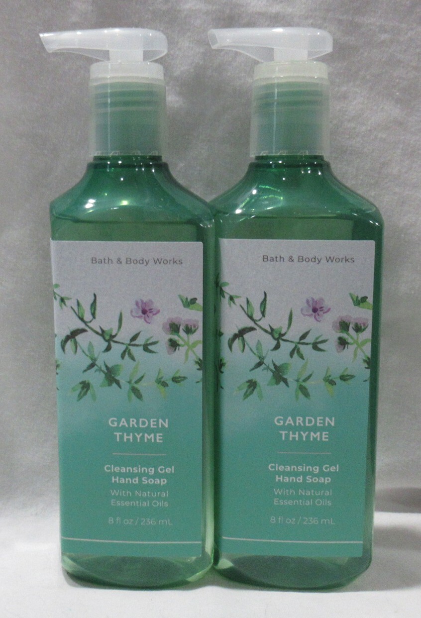 Bath & Body Works Cleansing Gel Hand Soap Lot Set of 2 GARDEN THYME