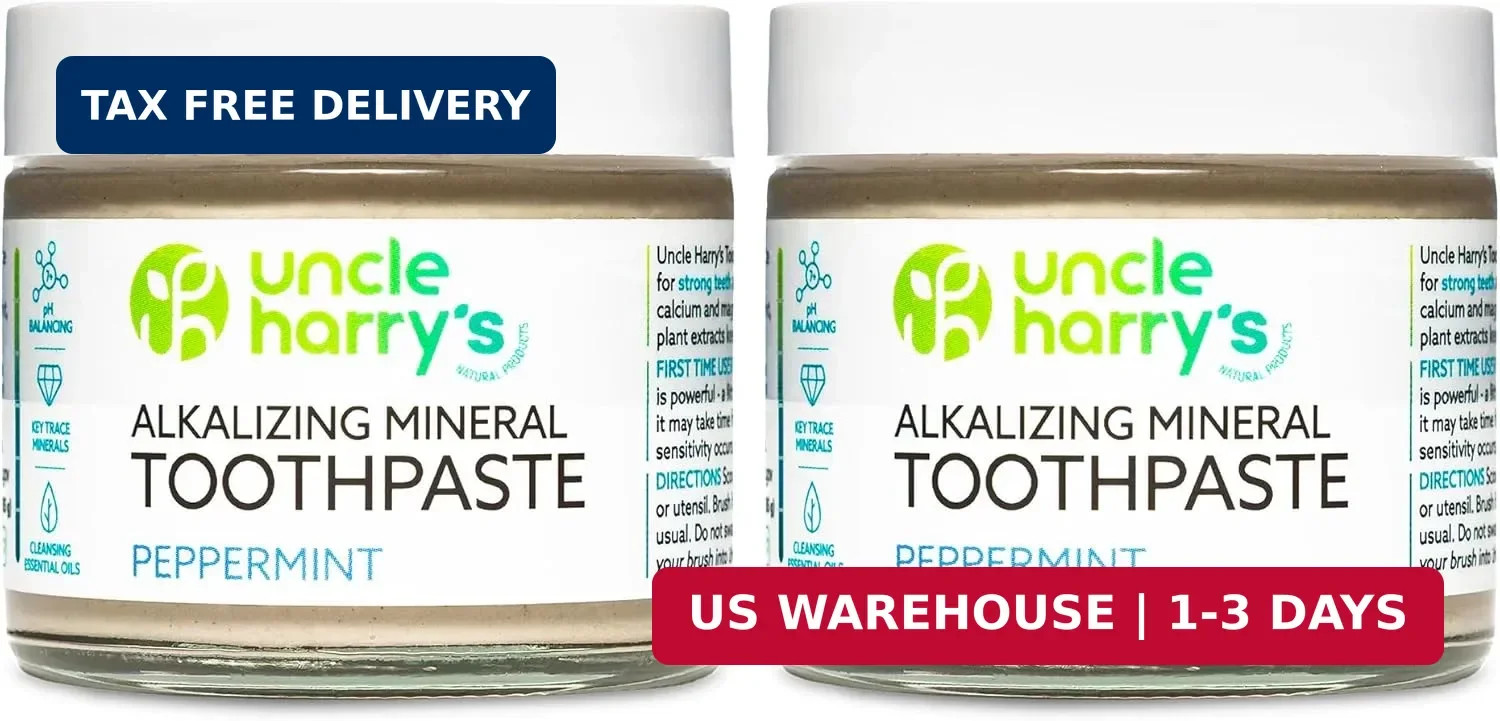 Uncle Harry’s Peppermint Remineralizing Toothpaste | Natural Whitening Tooth Pas