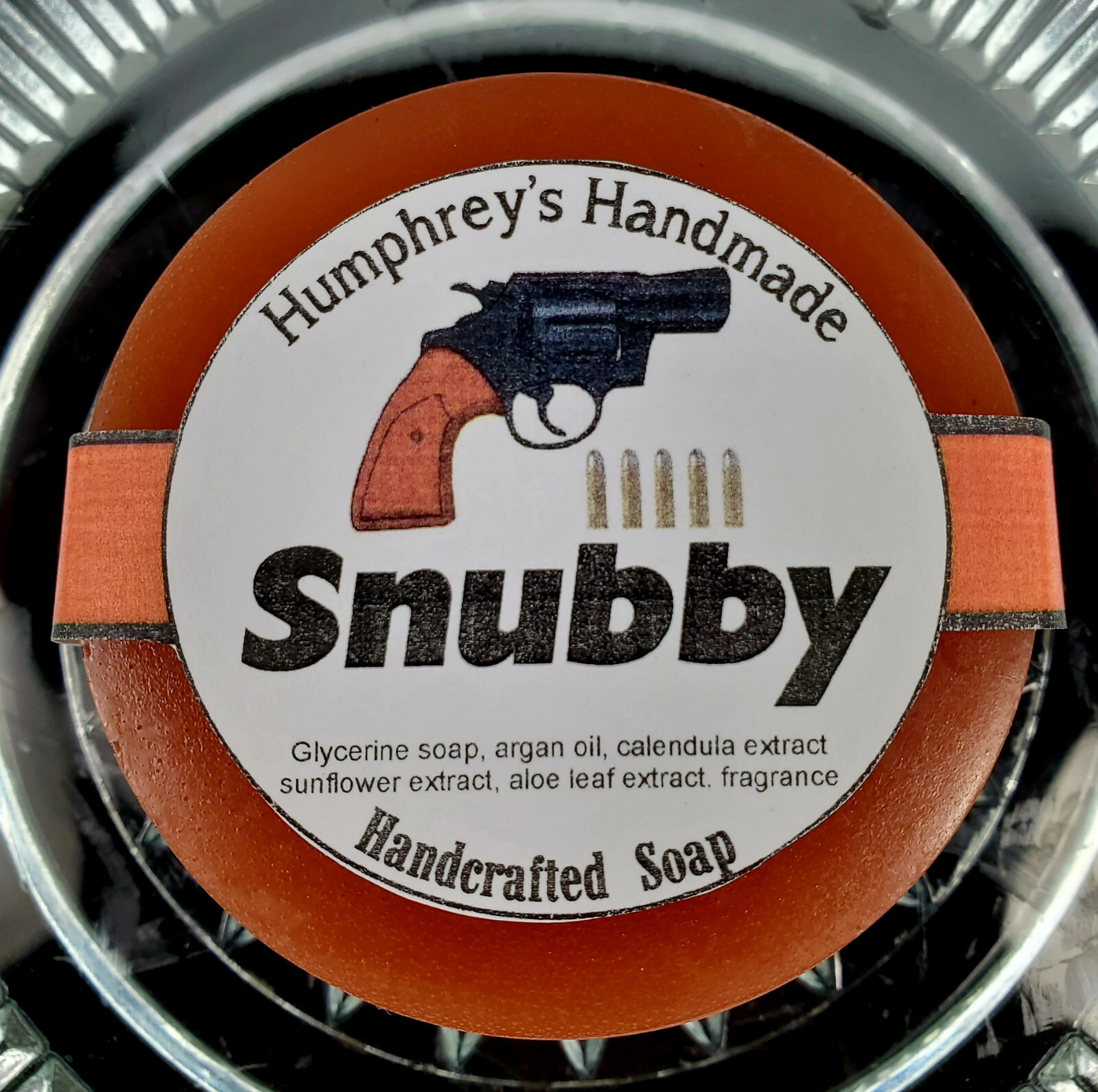 Men’s SNUBBY Bourbon Vanilla Scent Unisex Shave Soap, Beard Wash Bar USA Made