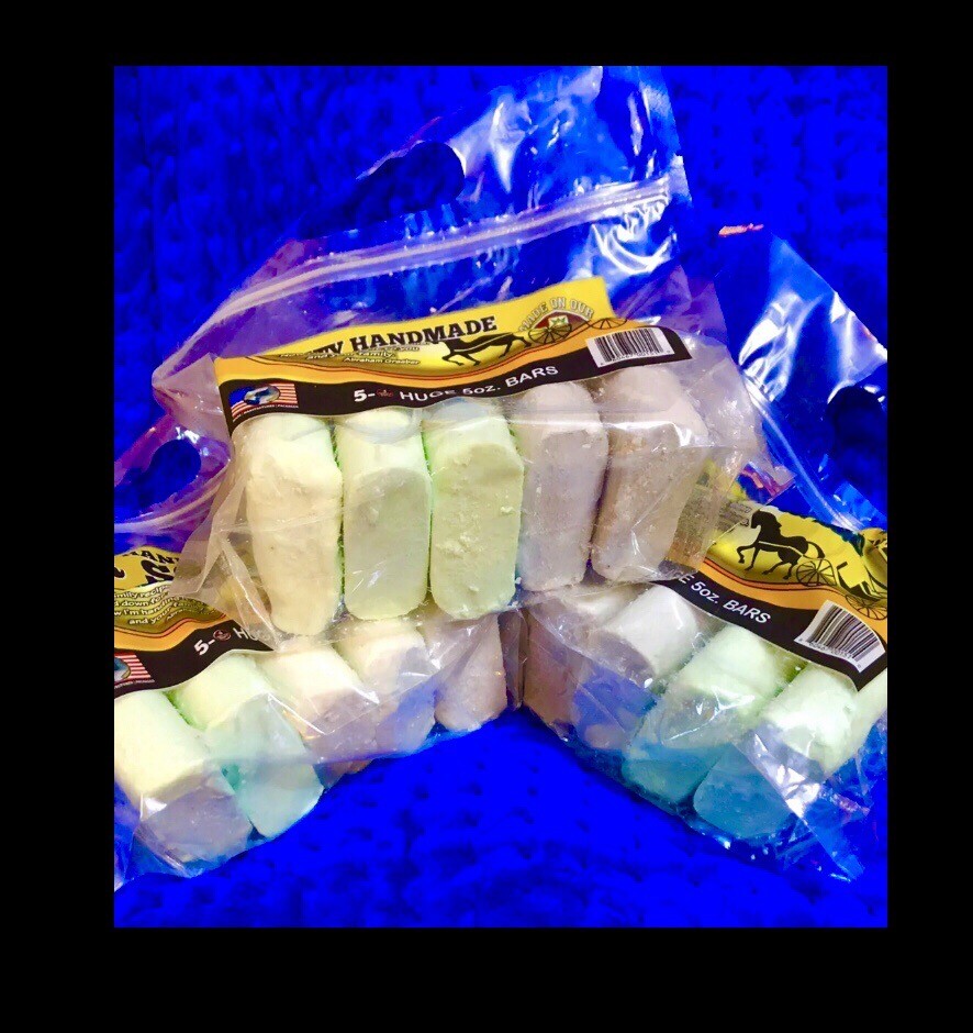 *Amish Farm Worlds Best Quality Bar Soap (Pack of 5) each Bar Is 3”x3”x1.25”