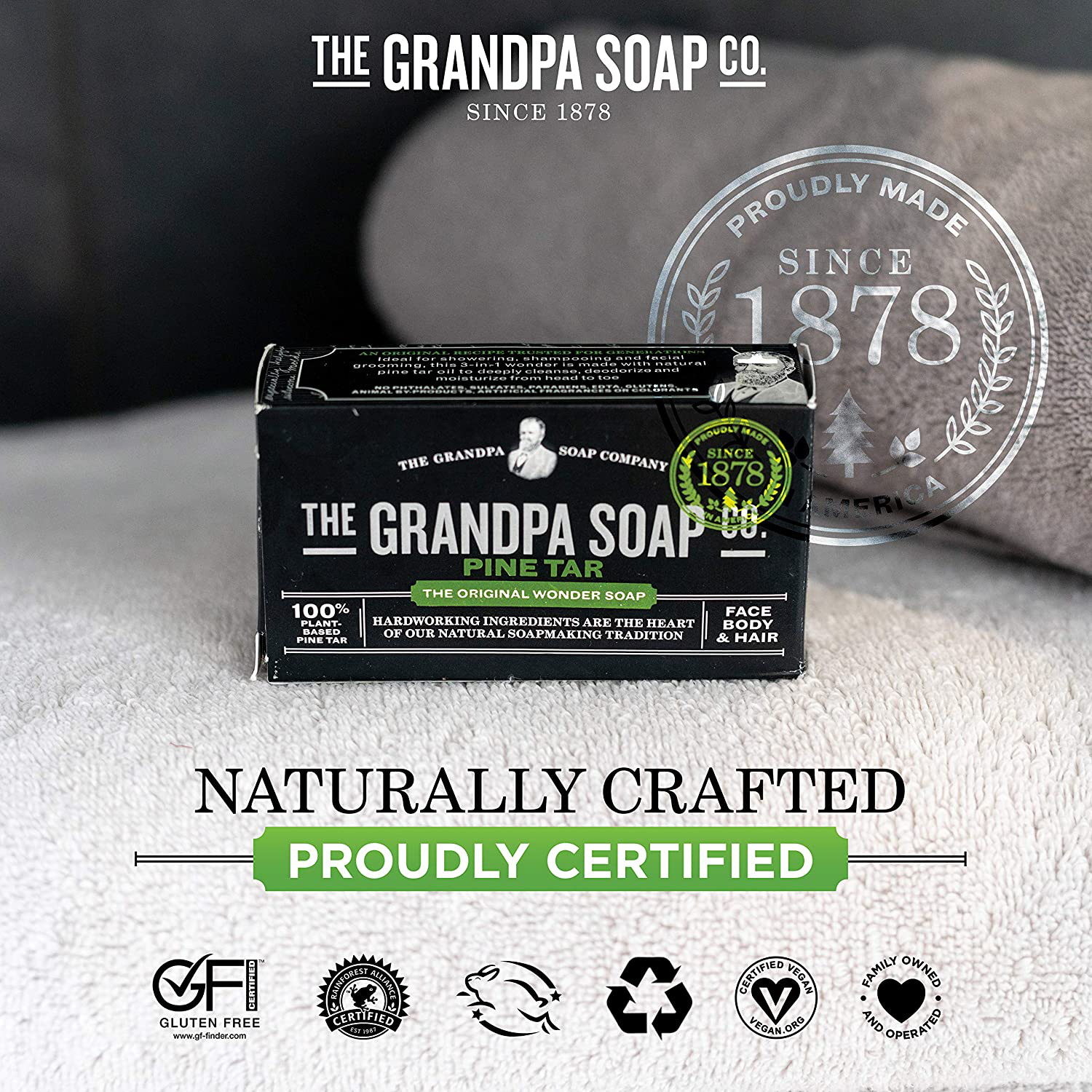 Grandpa’s Soap Pine Tar 4.25 oz (8-Pack)