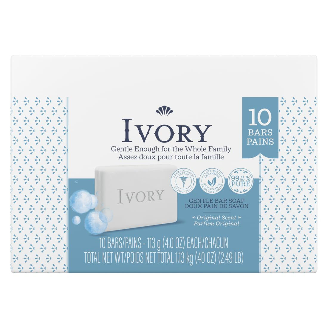 Clean Original Bar Soap, 4 Ounce, 10 Count (Pack of 2) Total 20 Bars