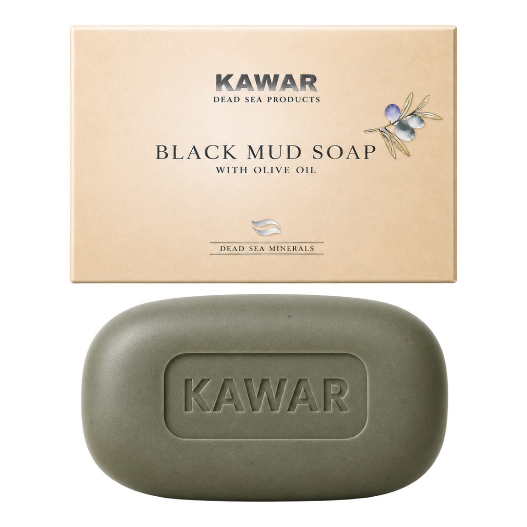 Dead Sea Mud Soap Kawar Natural Mineral Cleanser Face Body Shea Argan 120g🥇