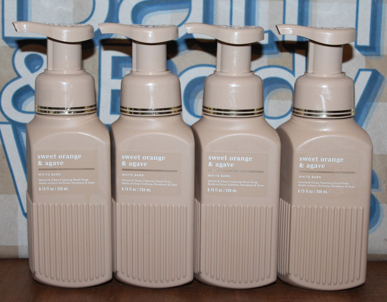 4X ~ Bath and Body Works ~ SWEET ORANGE & AGAVE ~ Gentle Foaming Hand Soap