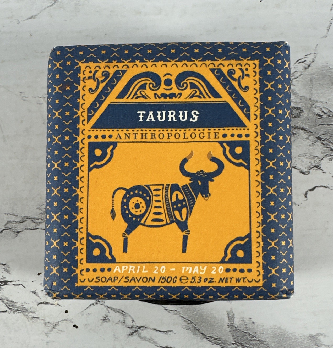 Anthropologie Danielle Kroll TAURUS Branded Soap Bar 5.3 Oz