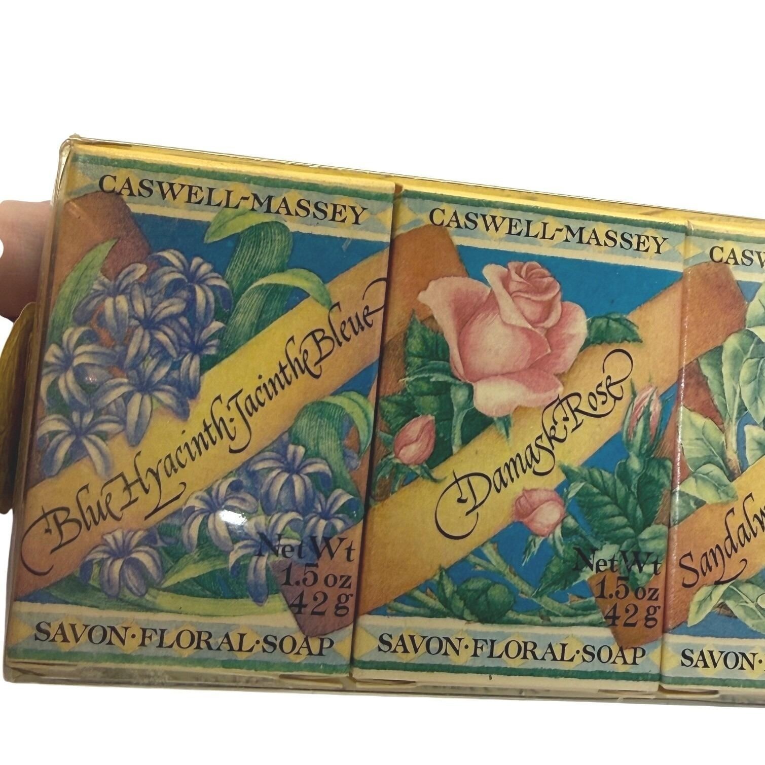Vintage Caswell Massey Soap Set 6 Bar Bath Cubes Assorted Fragrance Luxury Gift