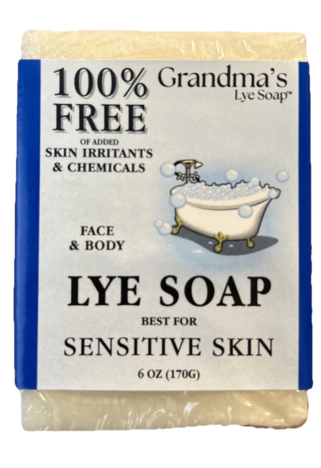 5-Pack New! Grandma’s Pure Lye Soap Soothing Dry Skin No Fragrance Hand Made 6oz